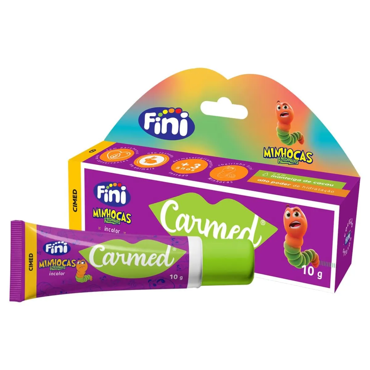 Hidratante Labial Carmed Fini Minhocas 10g