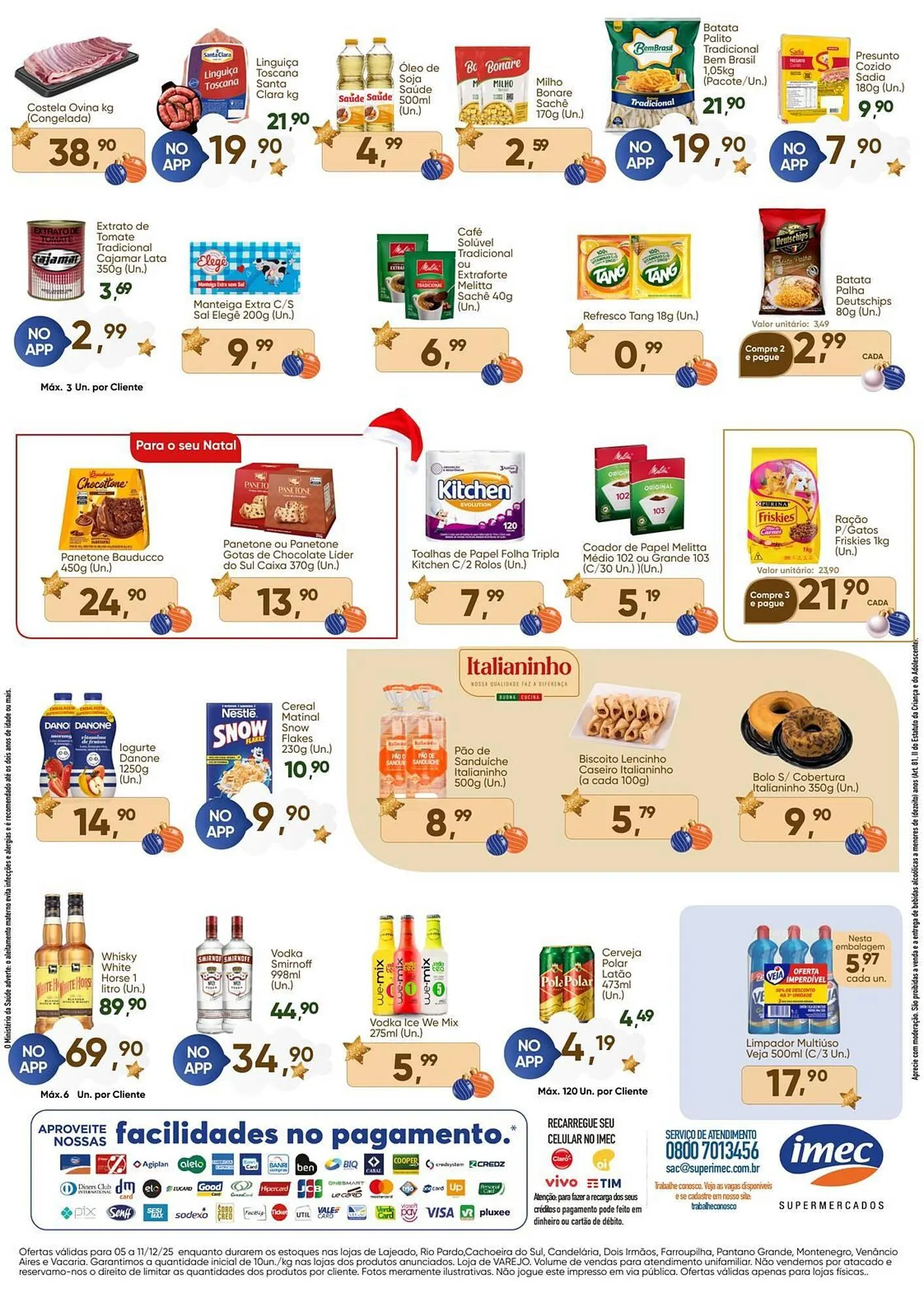 Encarte de Catálogo Imec Supermercados 5 de dezembro até 11 de dezembro 2025 - Pagina 2