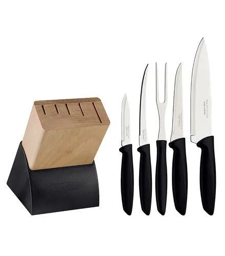 Jogo Facas Plenus Inox 6 peças Preto Tramontina 23498028