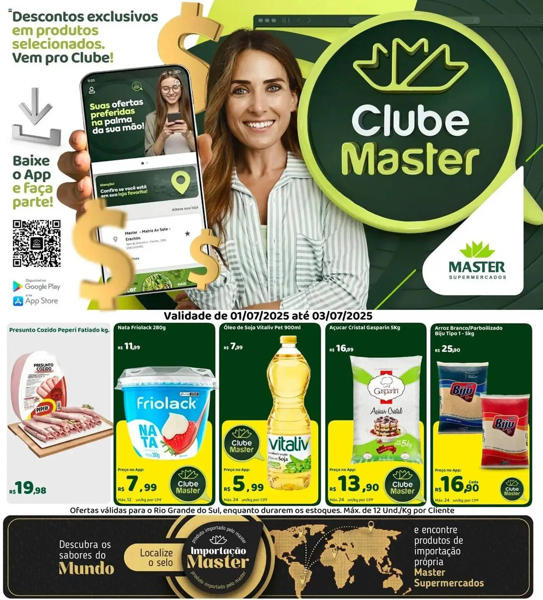 Encarte de Catálogo Master Supermercados 1 de julho até 3 de julho 2025 - Pagina 1
