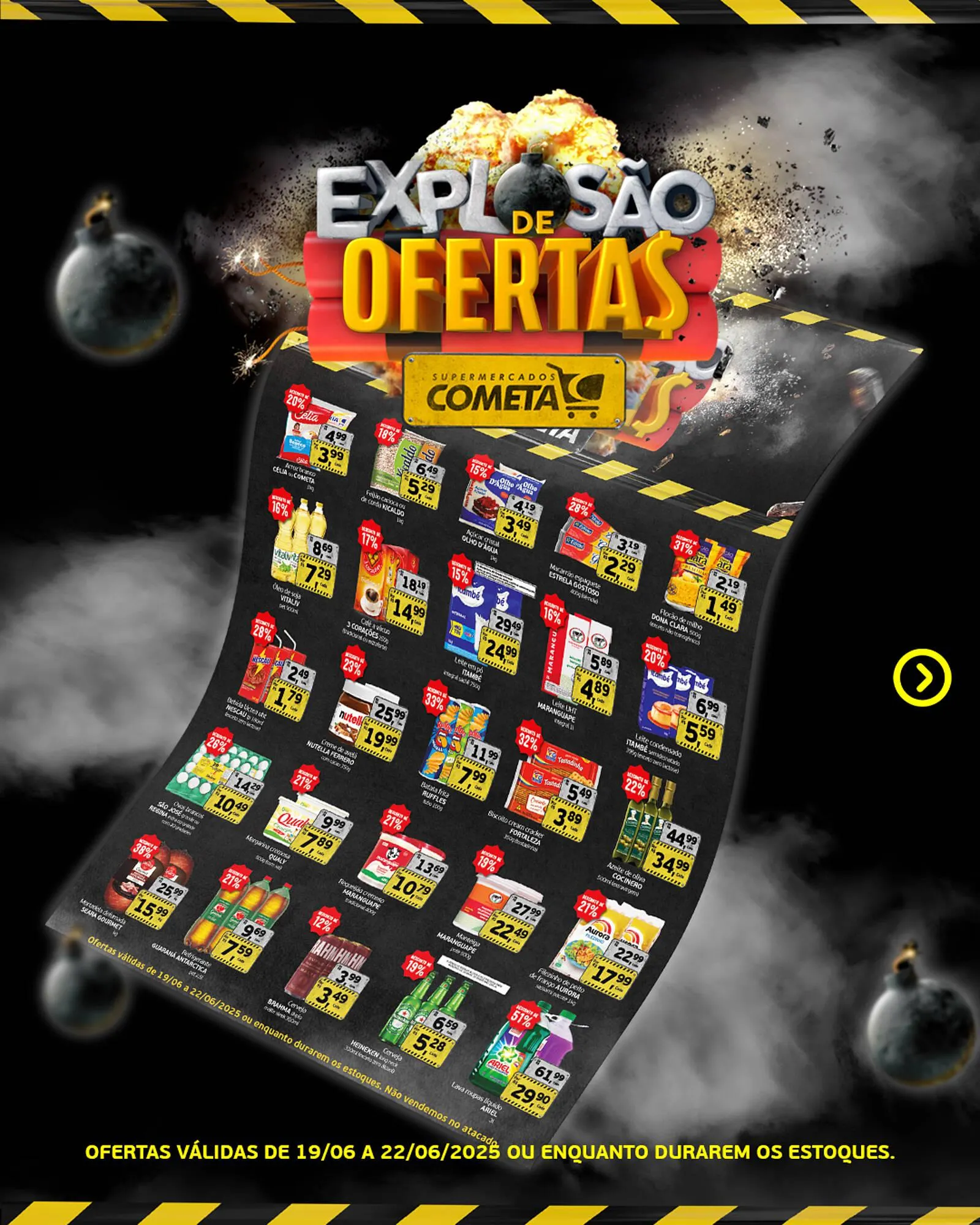 Encarte de Catálogo Cometa Supermercados 19 de junho até 22 de junho 2025 - Pagina 1