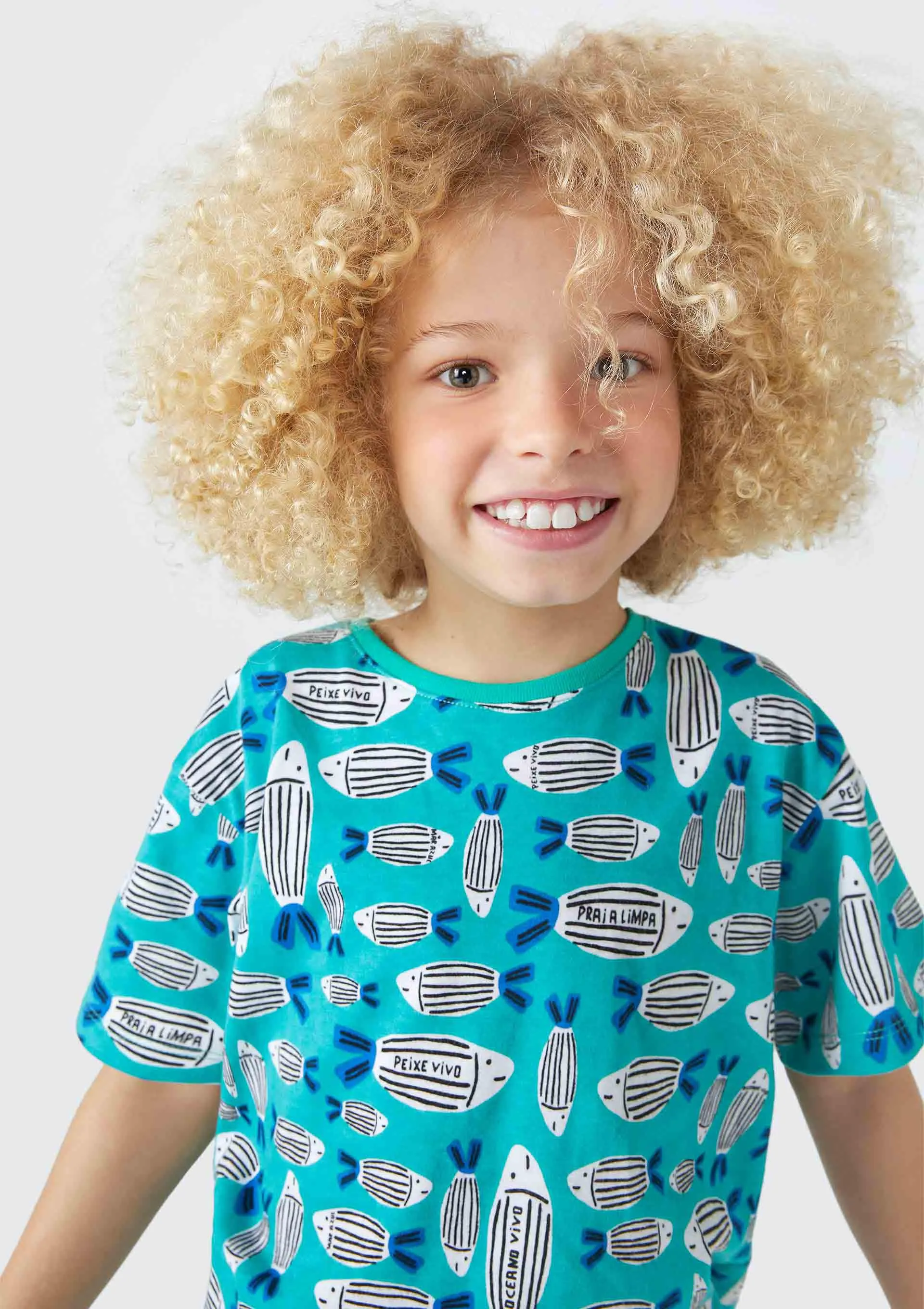 Camiseta Infantil Menino Estampada Fábula - Verde