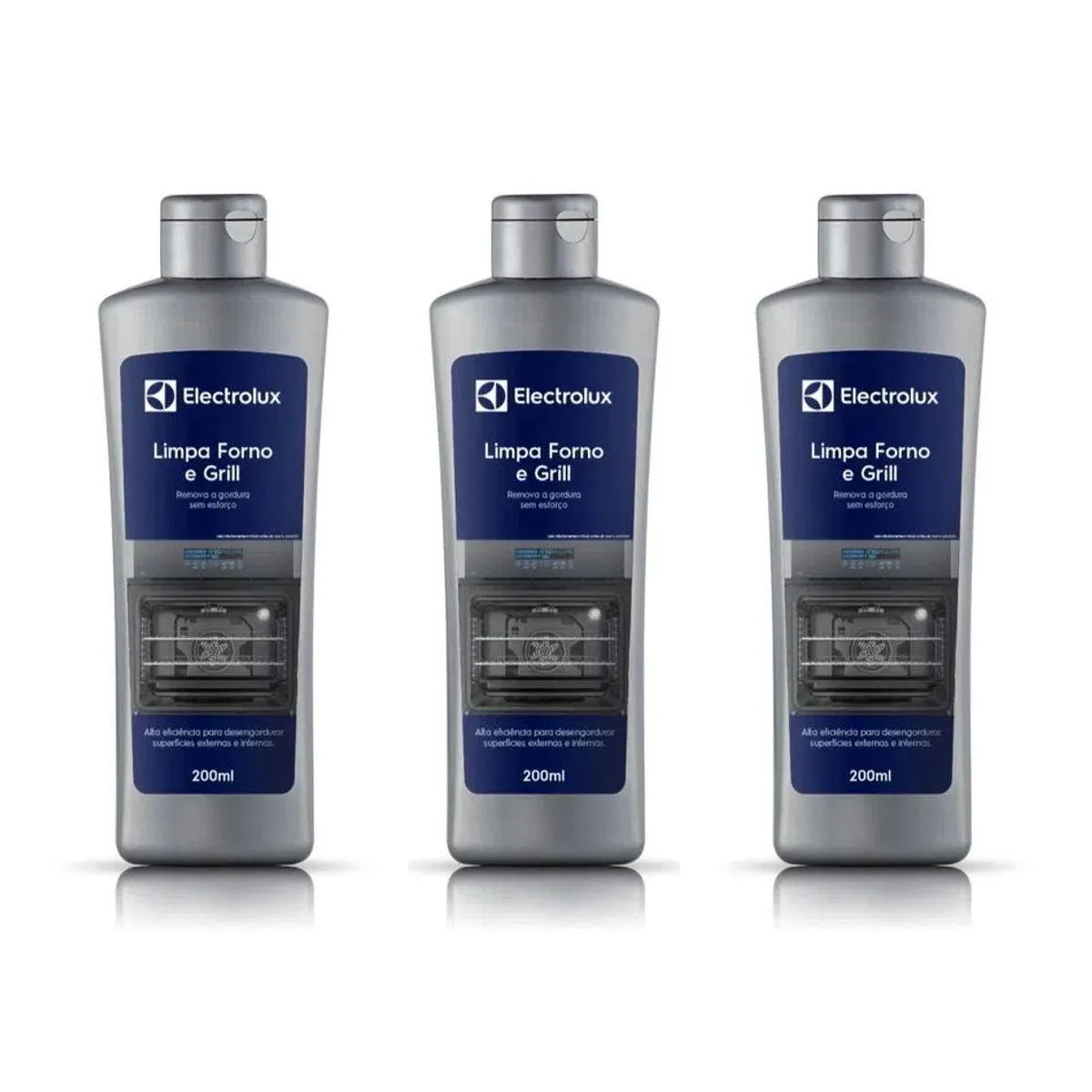 Kit Limpa Forno e Grill Electrolux Ação Desengordurante 3 unidades