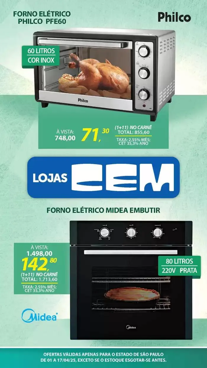 Encarte de Encarte Lojas Cem 3 de abril até 17 de abril 2025 - Pagina 46