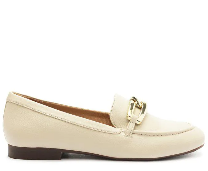 Mocassim Branco Bridão Entrelaçado