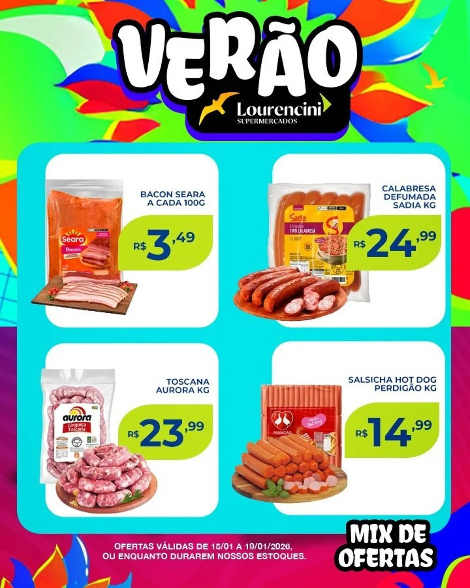 Encarte de Catálogo Lourencini Supermercados 16 de janeiro até 19 de janeiro 2026 - Pagina 1