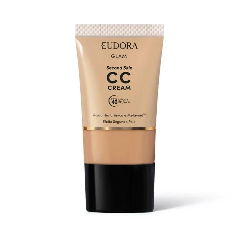 CC Cream Eudora Glam Second Skin Cor 50 30ml