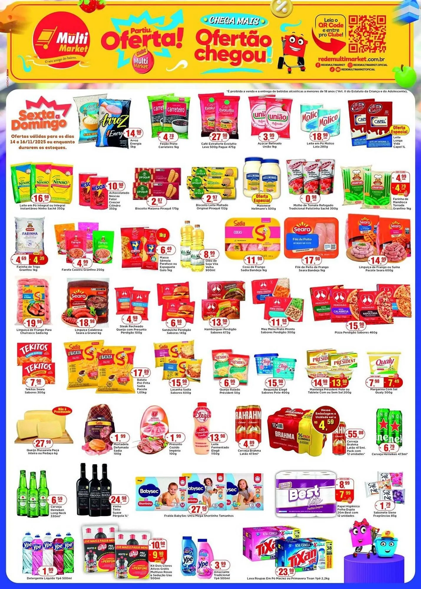 Encarte de Encarte Rede Multi Market 14 de novembro até 16 de novembro 2025 - Pagina 1