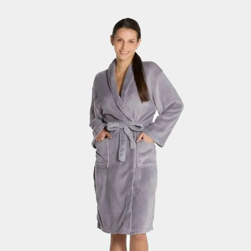 Roupão Adulto M Microfibra Paris Havan Casa - Cinza Amianto