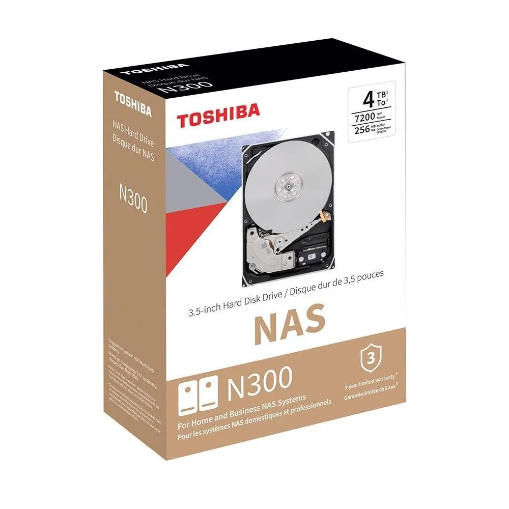 HD 4TB Sata3 para NAS Toshiba N300, HDWG440UZSVA