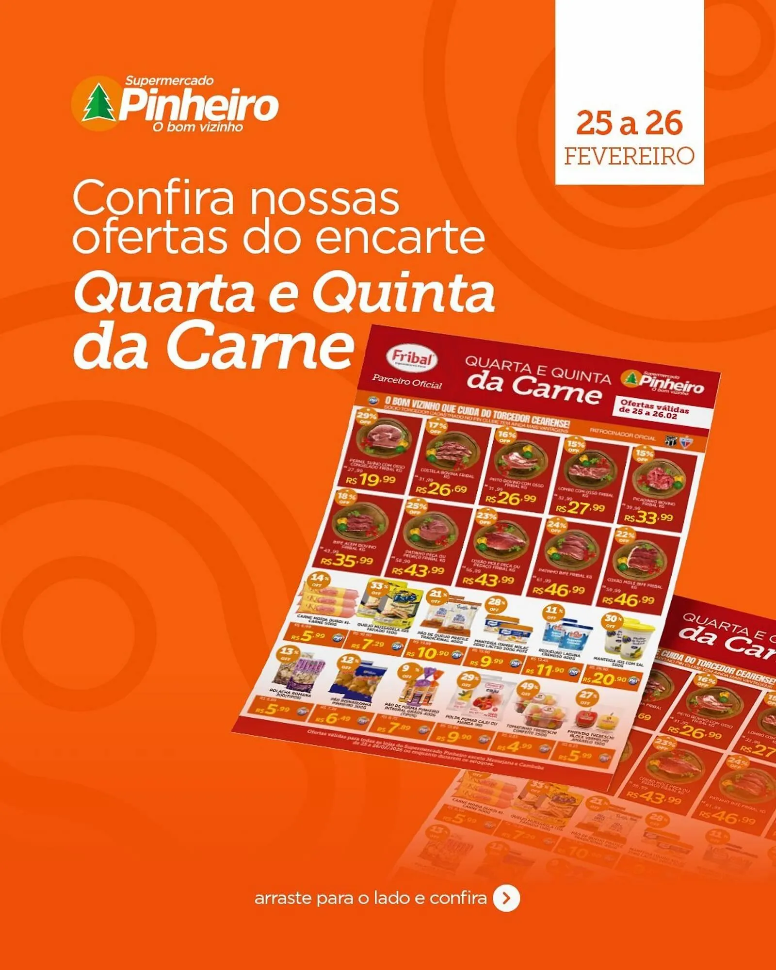 Encarte de Encarte Pinheiro Supermercado 25 de fevereiro até 26 de fevereiro 2026 - Pagina 1
