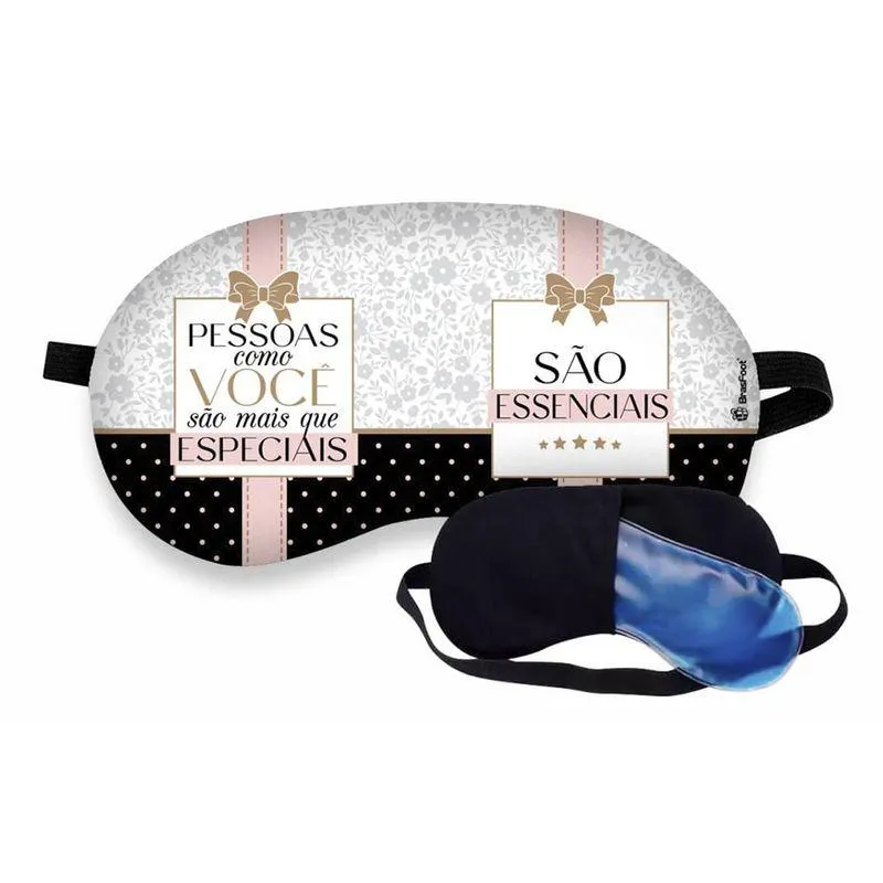 Máscara de Dormir Poliéster Com Bolsa de Gel Estampa Pessoas Como Você São Especiais - Brasfoot