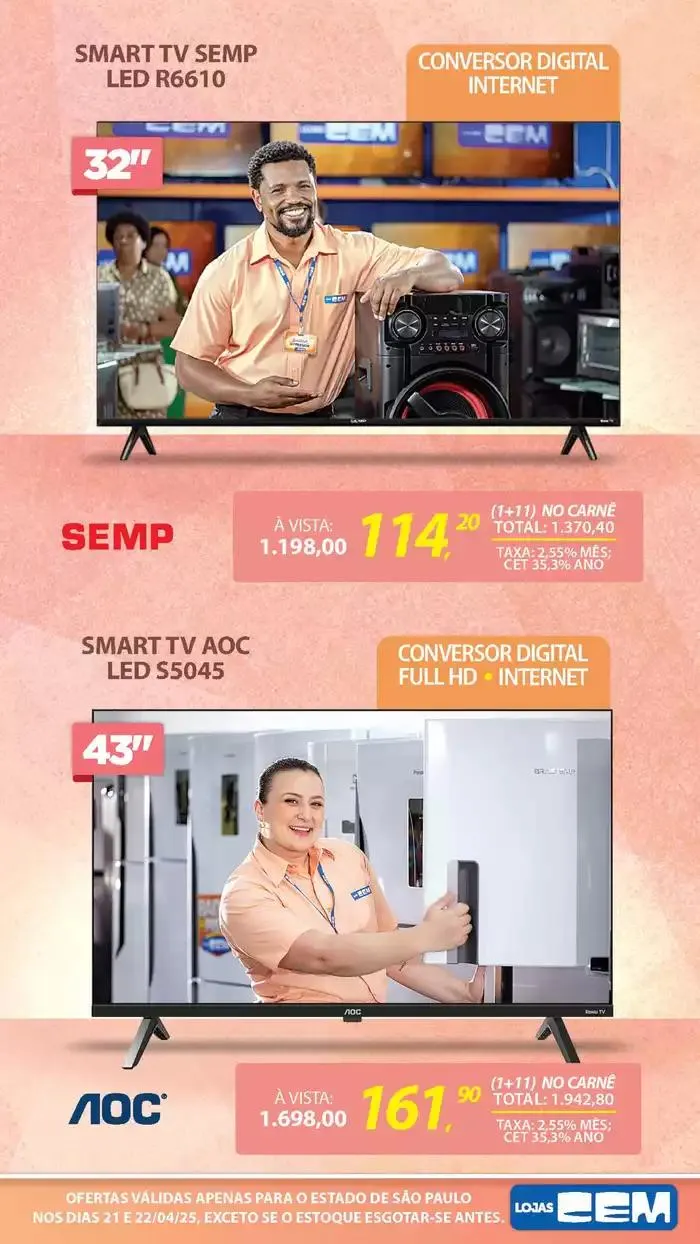 Encarte de Encarte Lojas Cem 18 de abril até 30 de abril 2025 - Pagina 16