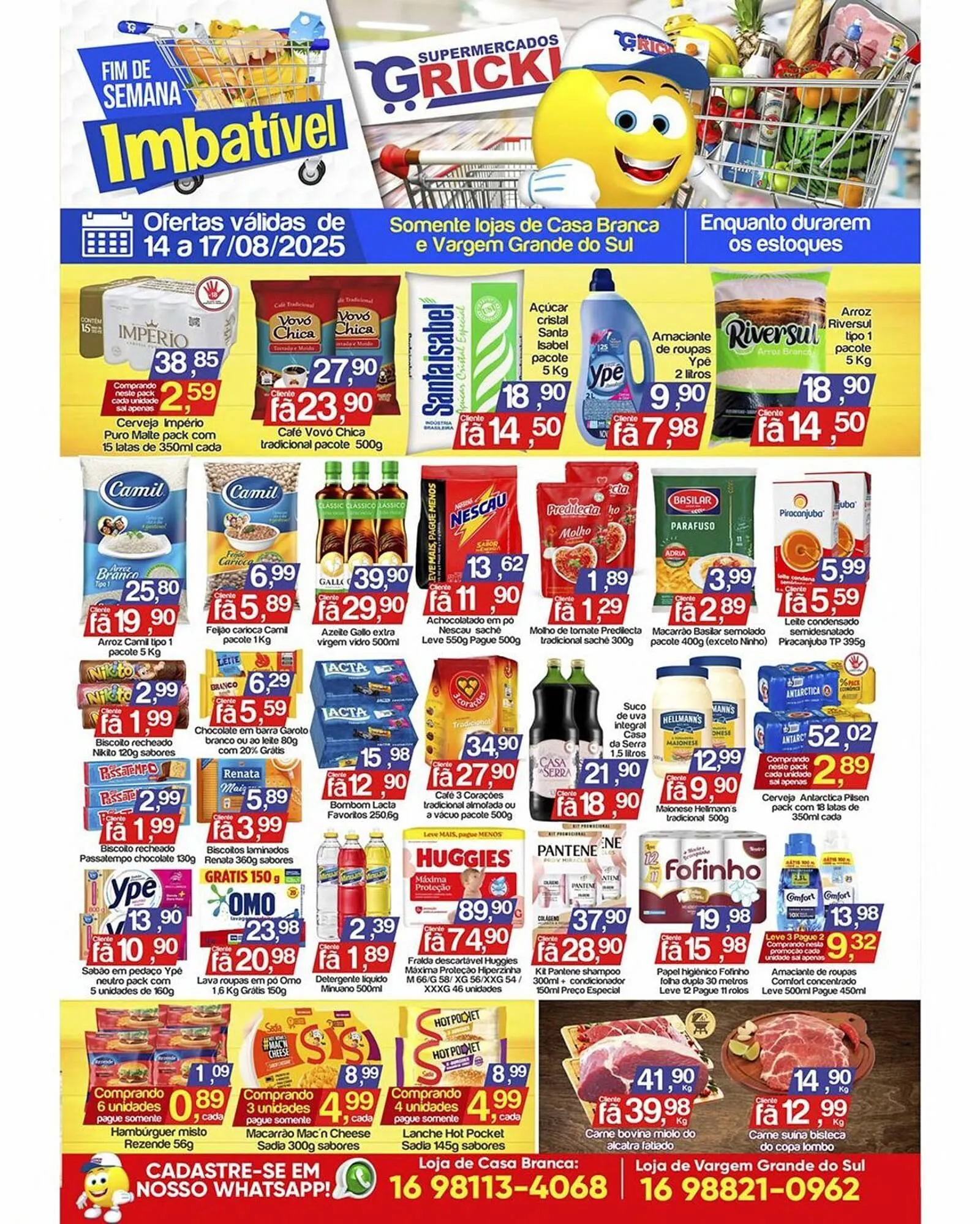 Encarte de Catálogo Supermercados Gricki 14 de agosto até 17 de agosto 2025 - Pagina 1