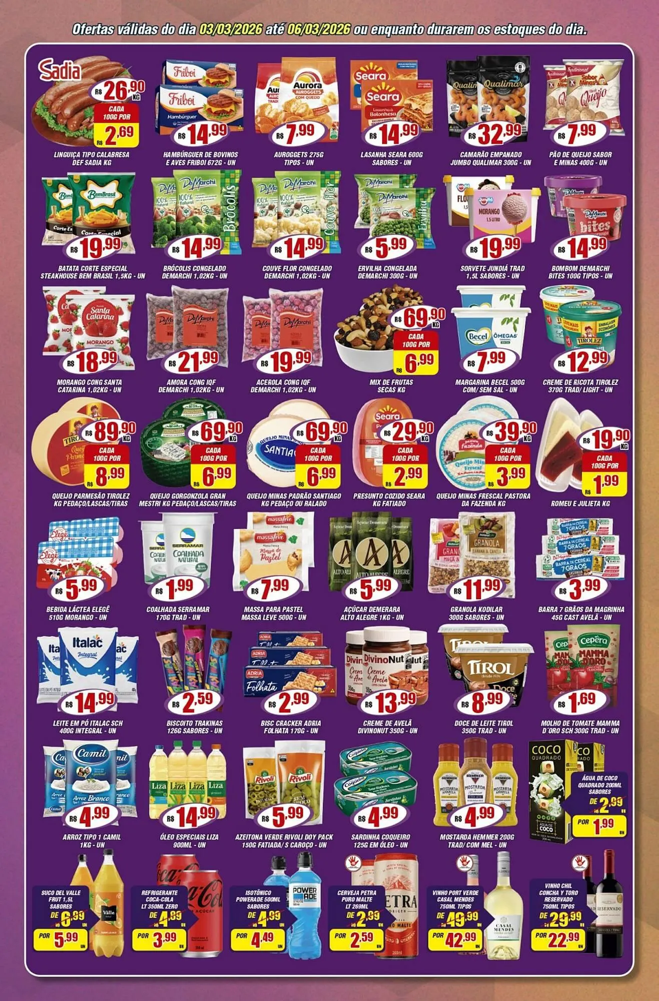 Encarte de Catálogo Violeta Supermercados 3 de março até 6 de março 2026 - Pagina 2