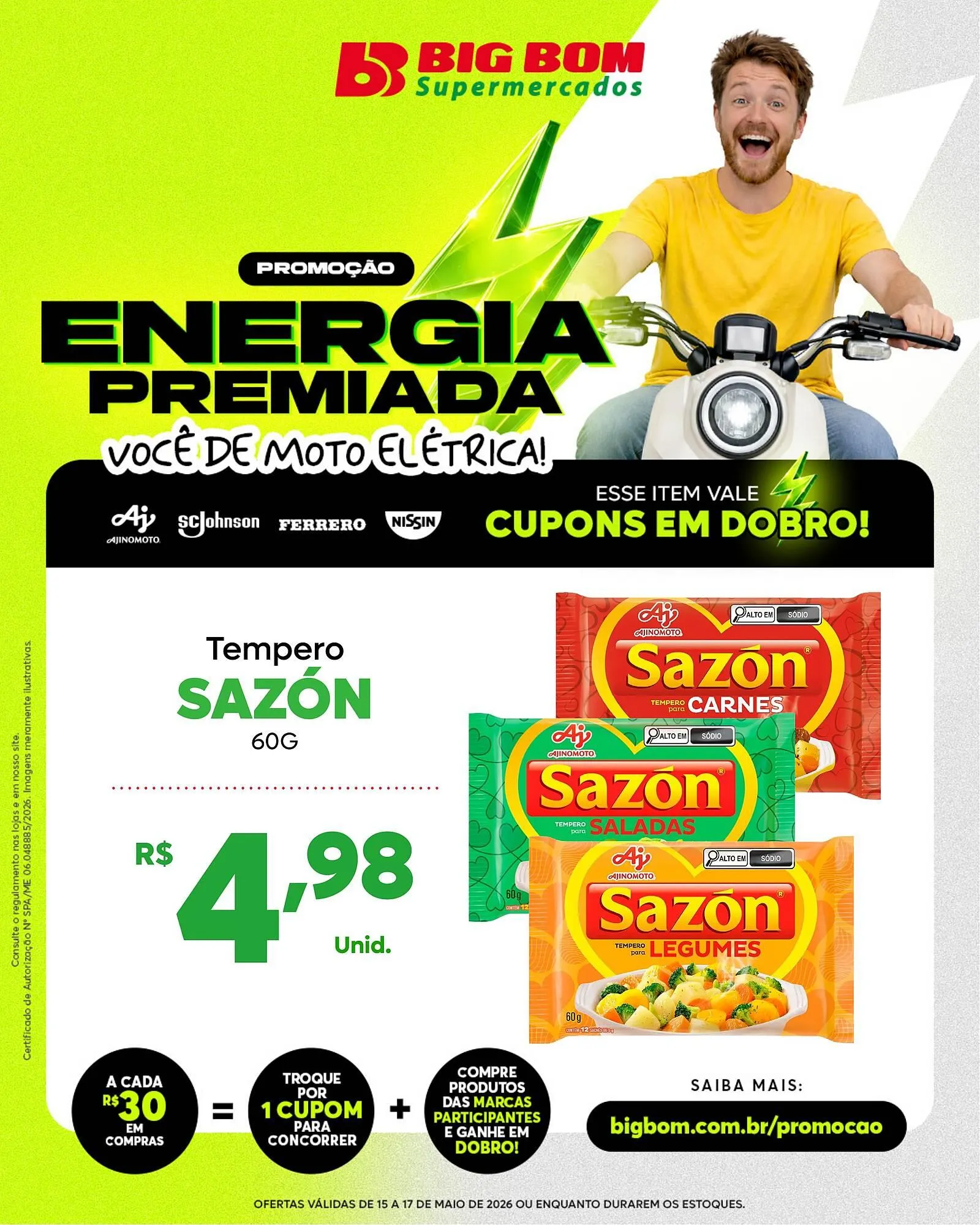 Encarte de Catálogo Big Bom Supermercados 15 de maio até 17 de maio 2026 - Pagina 2
