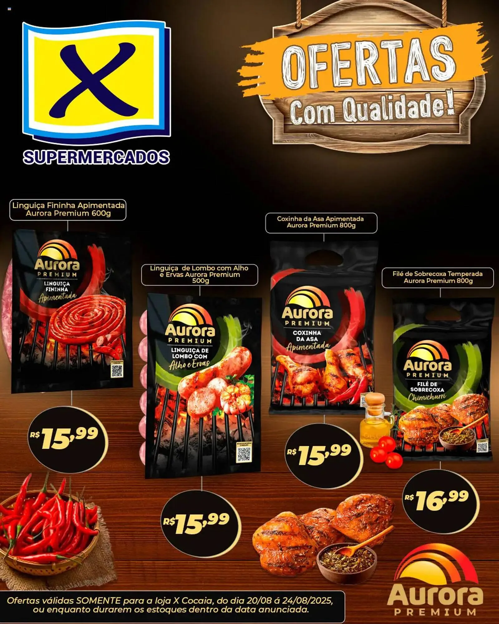 Encarte de Catálogo X Supermercados 20 de agosto até 24 de agosto 2025 - Pagina 1