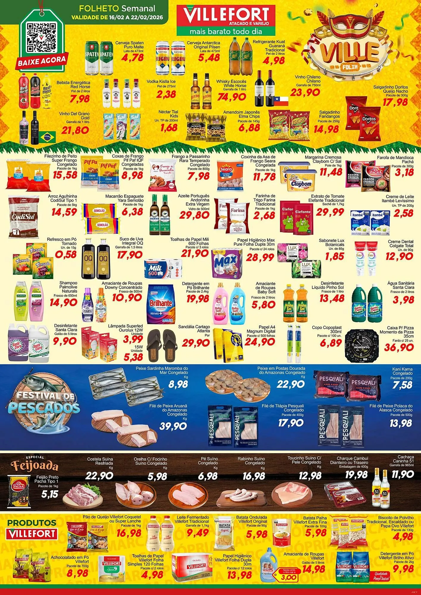 Encarte de Catálogo Villefort Atacadista 16 de fevereiro até 22 de fevereiro 2026 - Pagina 1