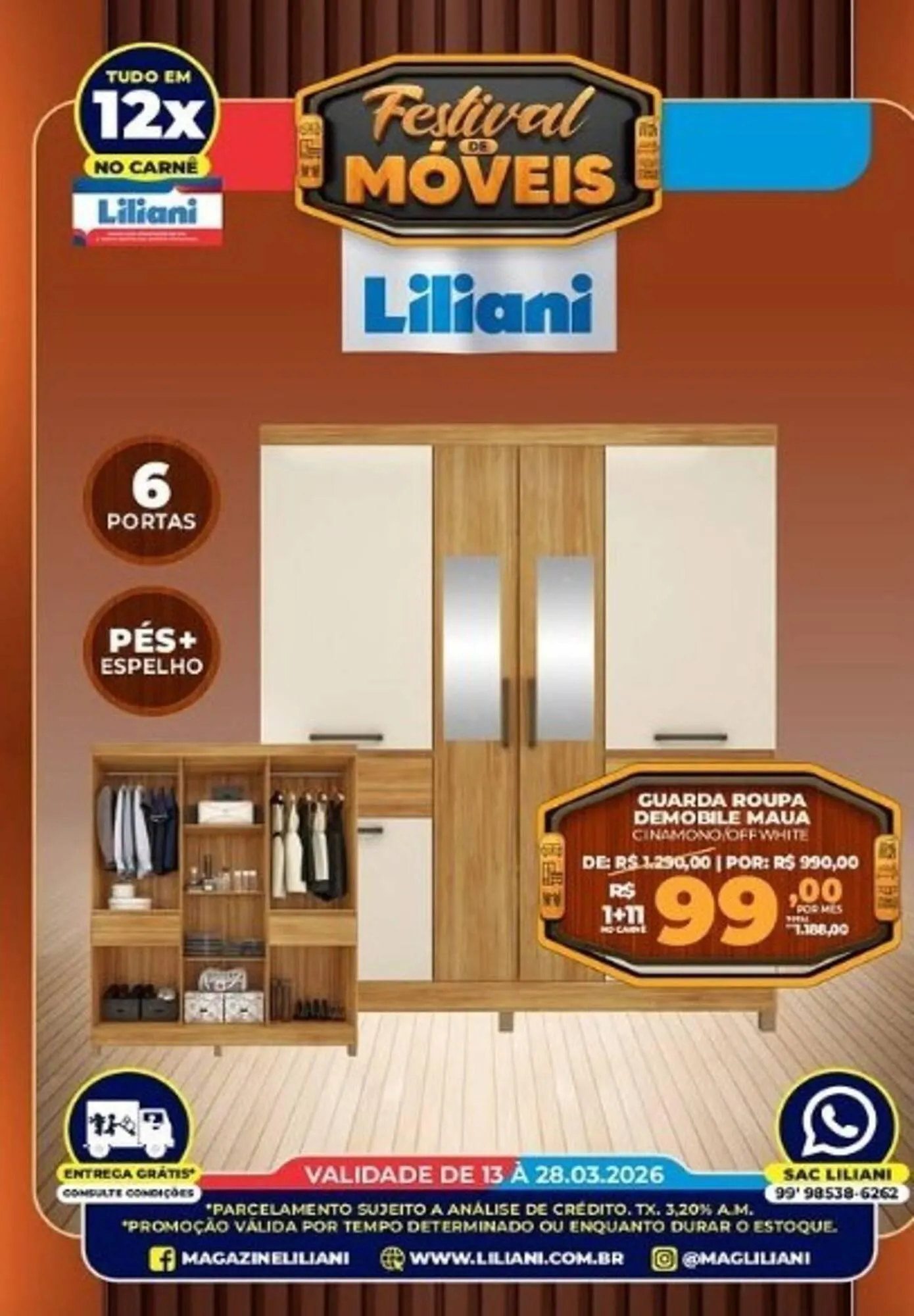 Encarte de Magazine Liliani 27 de março até 28 de março 2026 - Pagina 8