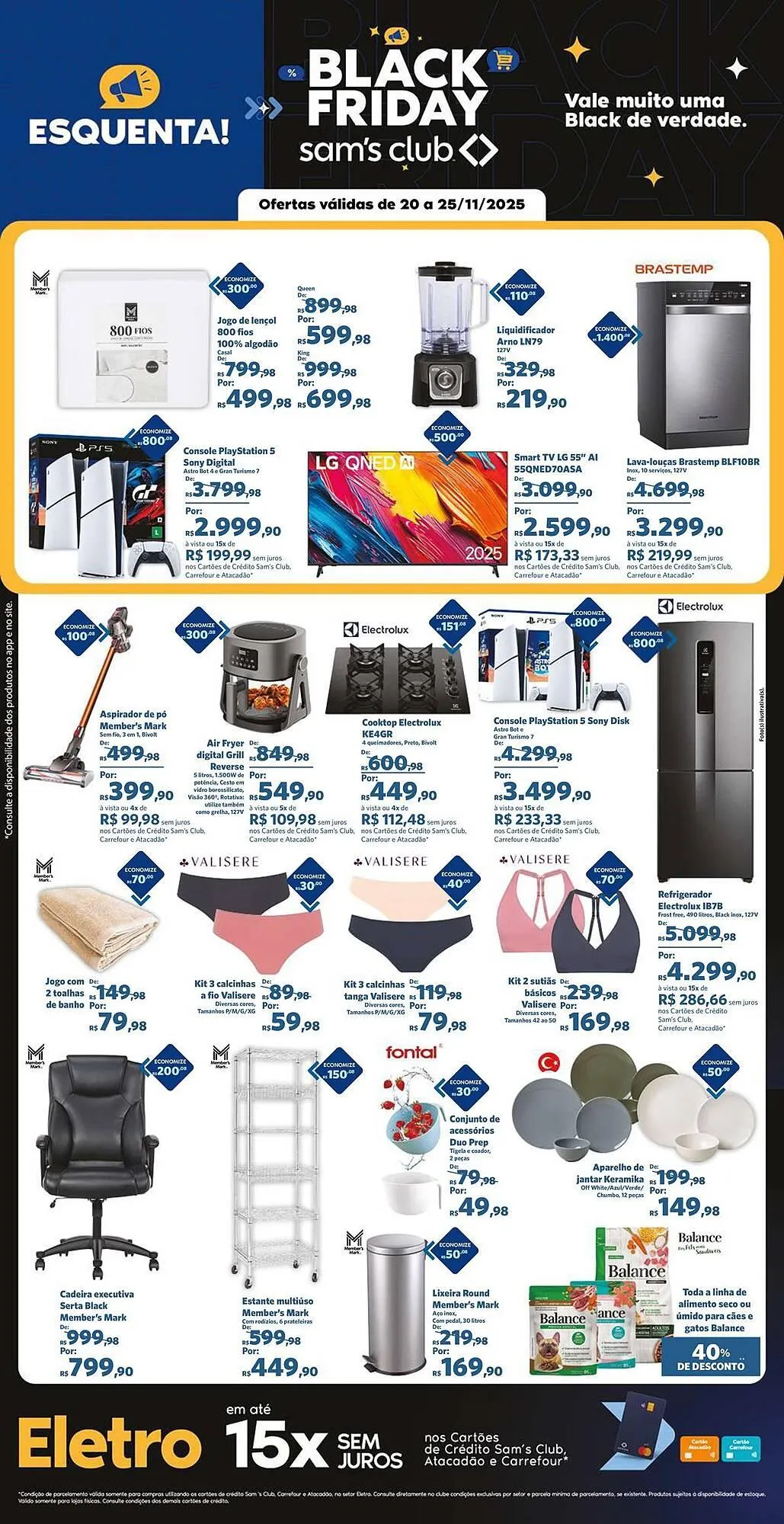 Encarte de Folheto Sam's Club 20 de novembro até 25 de novembro 2025 - Pagina 1