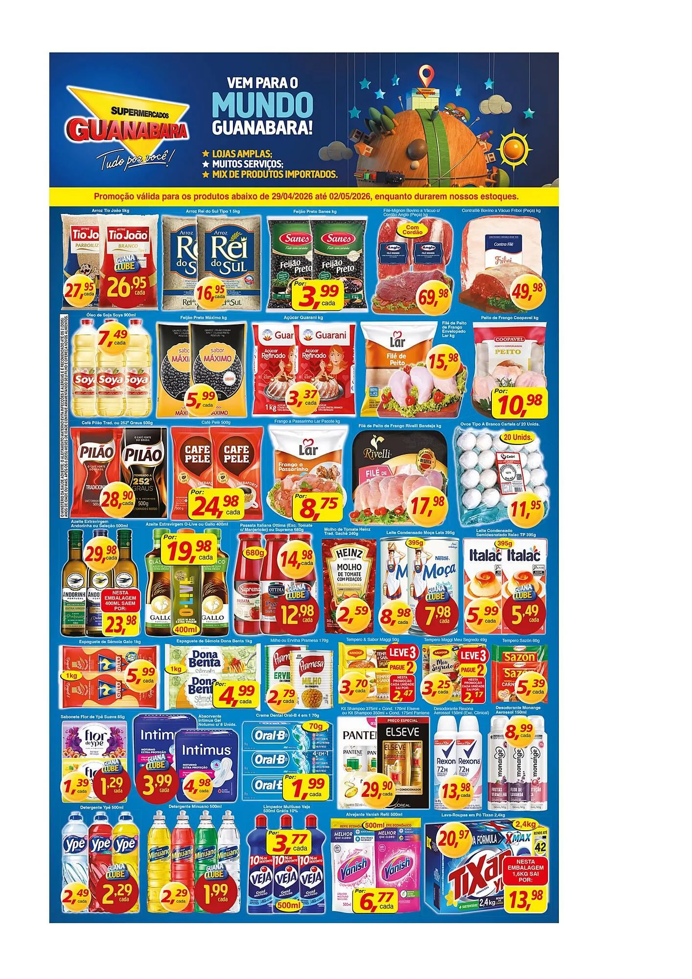Encarte de Encarte Supermercados Guanabara 29 de abril até 2 de maio 2026 - Pagina 1