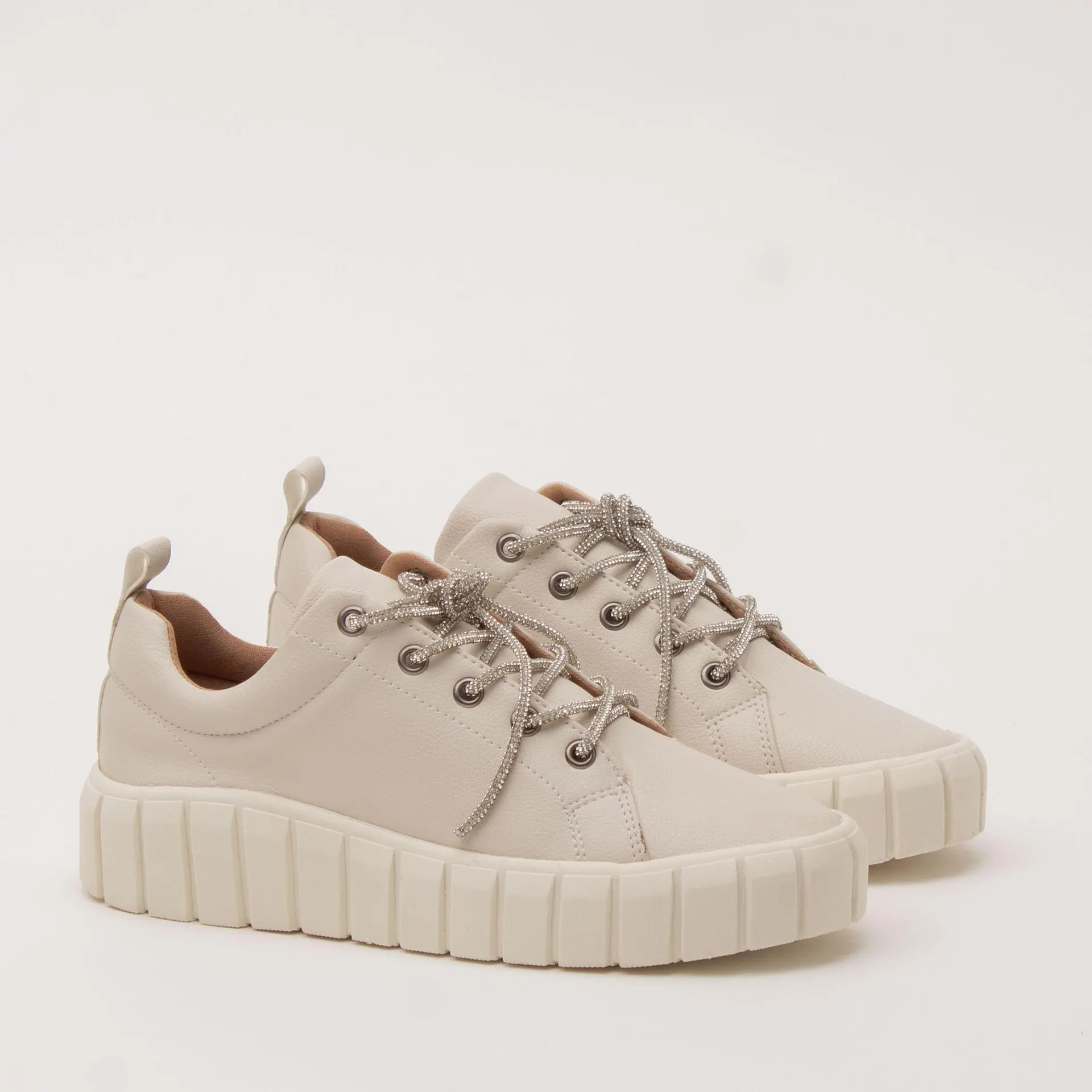 Tênis Em Floater Tecnologico Cadarço Com Brilho - COTTON