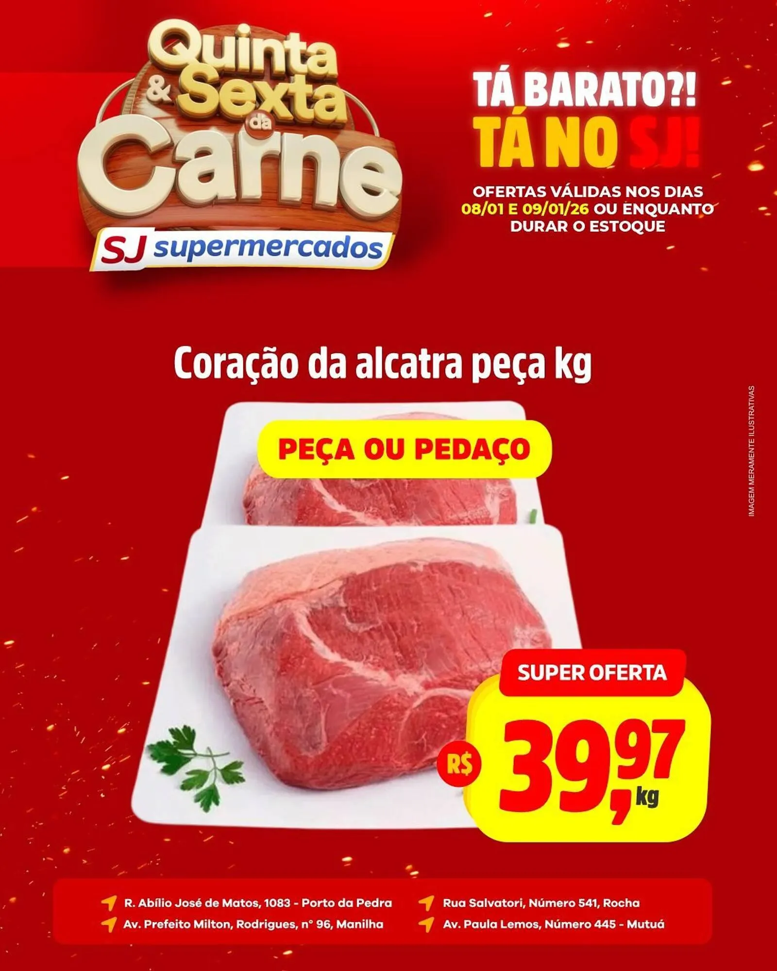 Encarte de Encarte Sj Supermercados 8 de janeiro até 9 de janeiro 2026 - Pagina 1