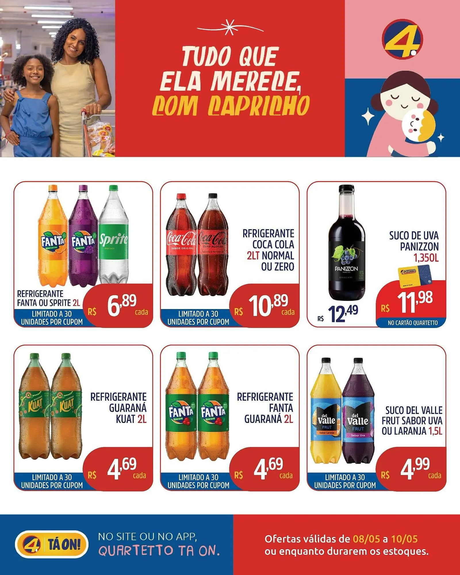 Encarte de Catálogo Quartetto Supermercados 8 de maio até 10 de maio 2026 - Pagina 6