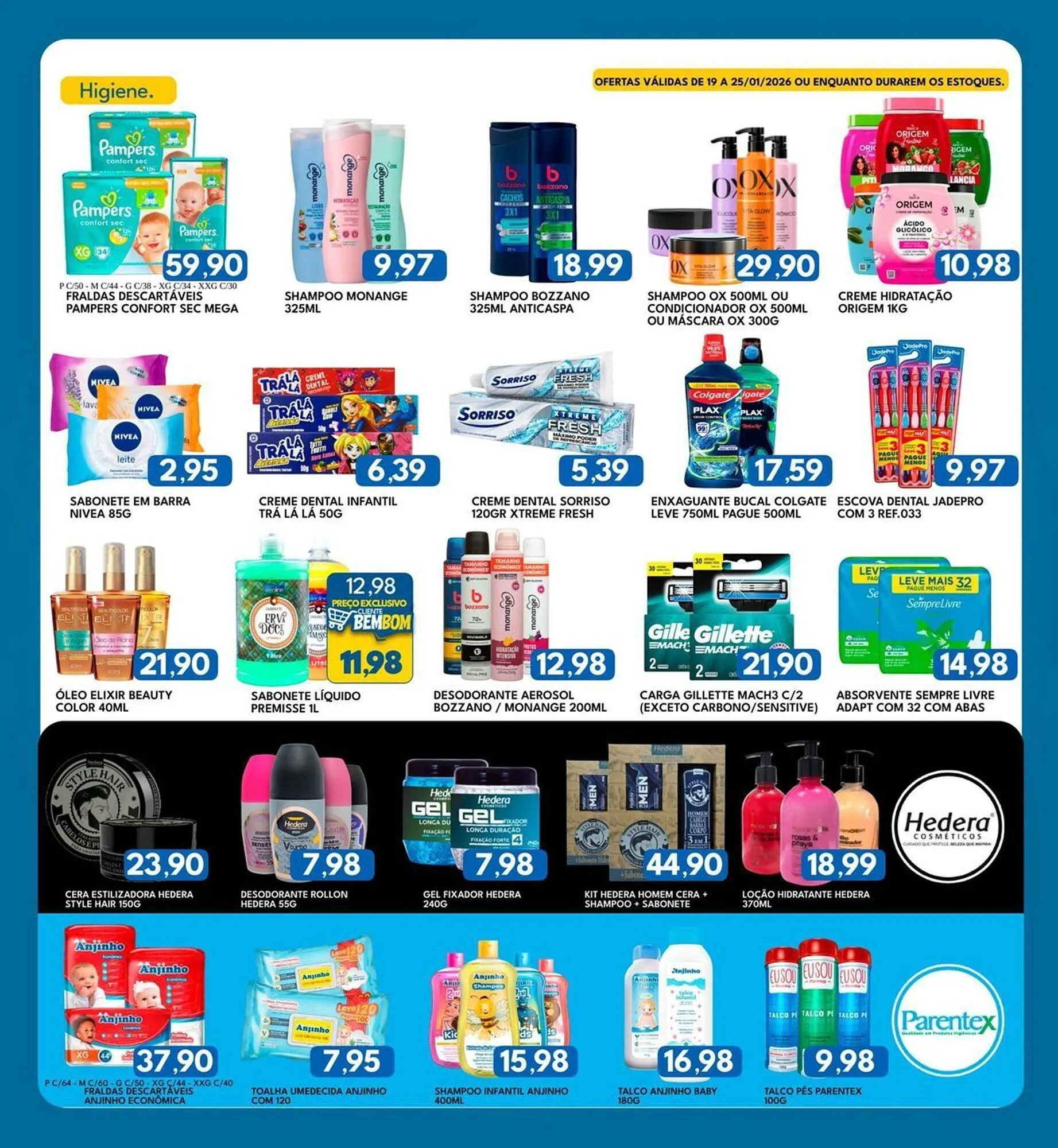 Encarte de Catálogo Rancho Bom Supermercados 19 de janeiro até 25 de janeiro 2026 - Pagina 1