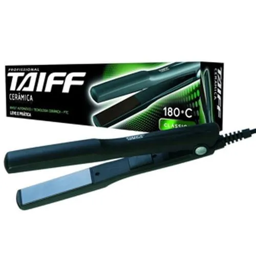 Prancha Alisadora Taiff Clássica de Cerâmica 180graus Preta Bivolt
