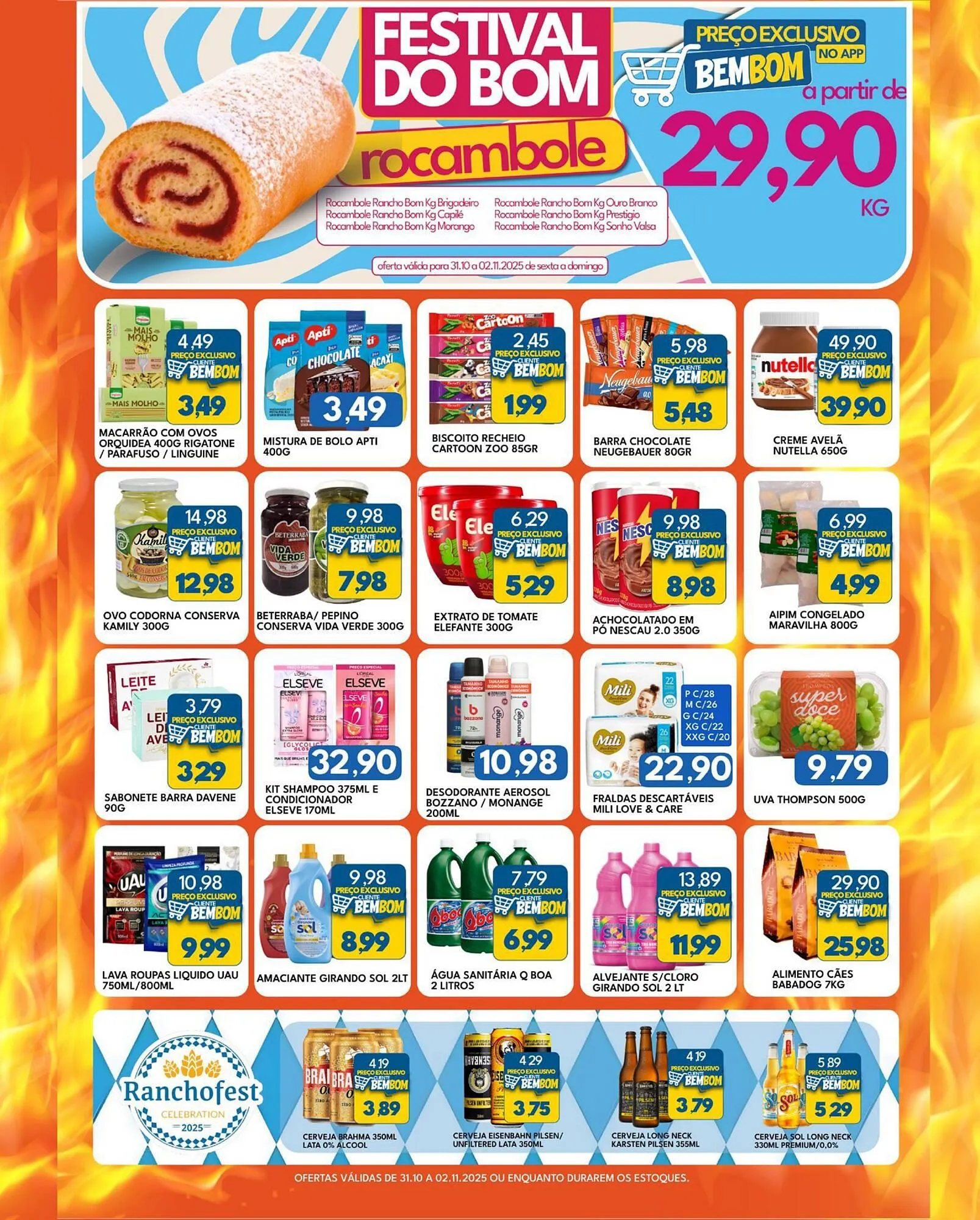 Encarte de Catálogo Rancho Bom Supermercados 31 de outubro até 2 de novembro 2025 - Pagina 2