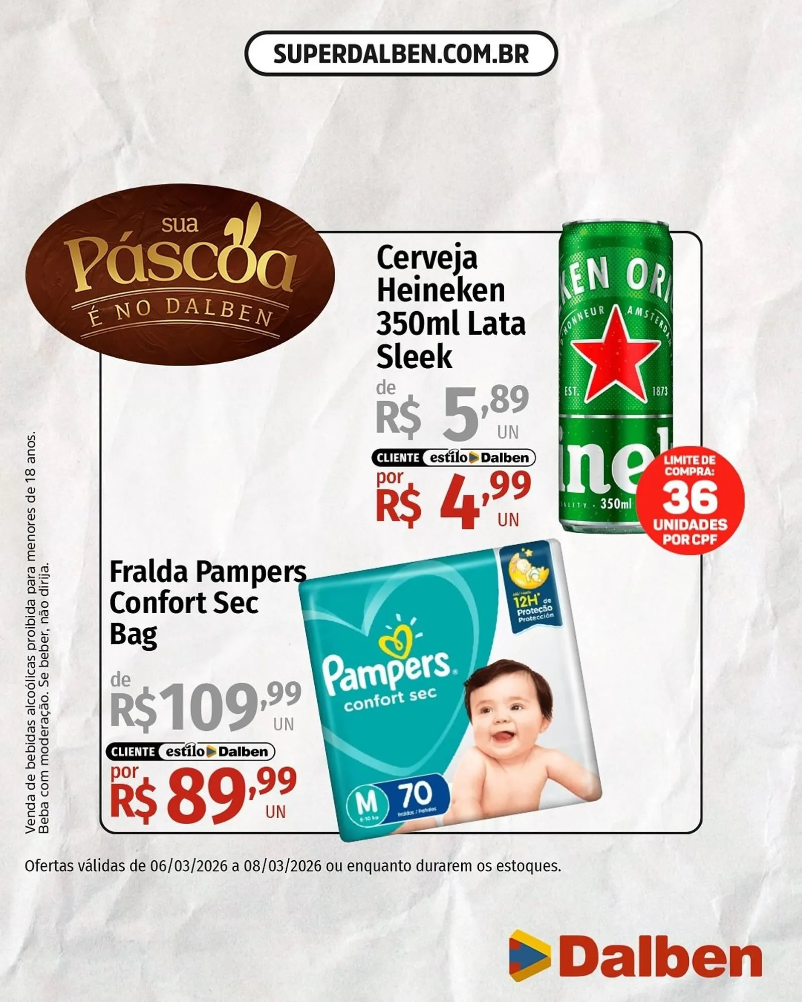 Encarte de Catálogo Supermercado Dalben 6 de março até 8 de março 2026 - Pagina 1