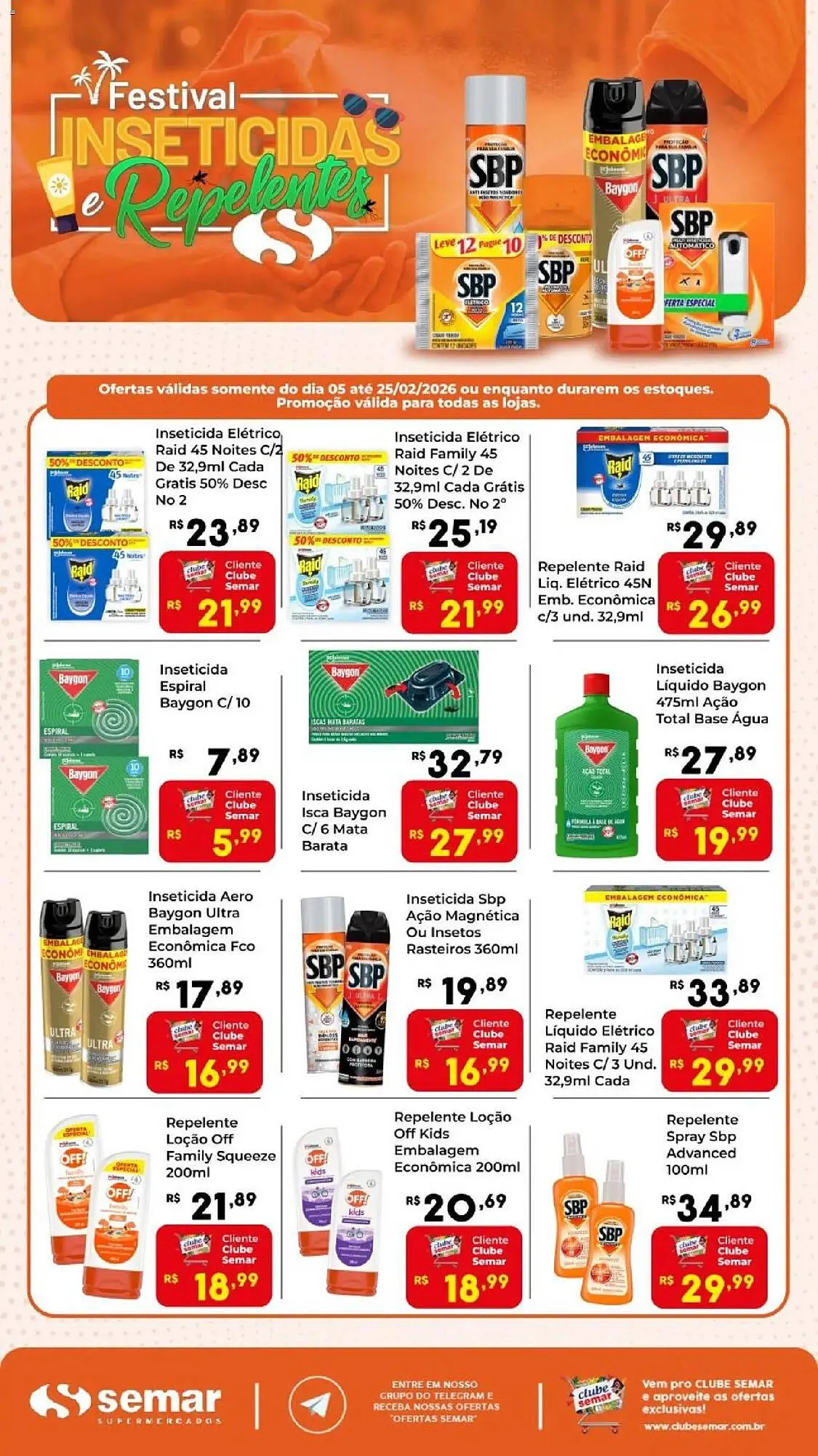 Encarte de Folheto Semar Supermercado 5 de fevereiro até 26 de fevereiro 2026 - Pagina 1