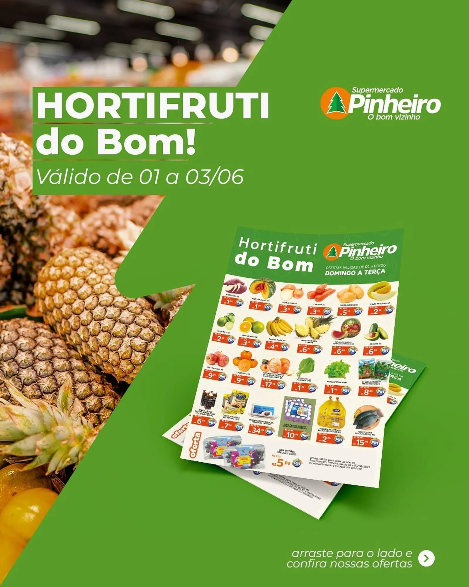Encarte de Catálogo Pinheiro Supermercado 1 de junho até 3 de junho 2025 - Pagina 1