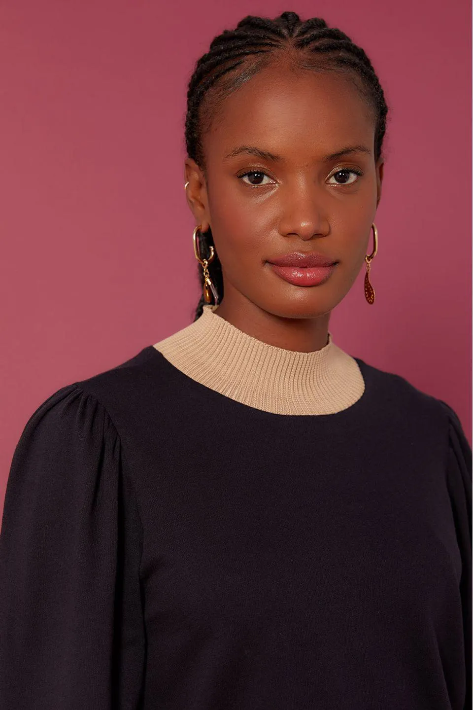 Blusa Com Tricot Rayon