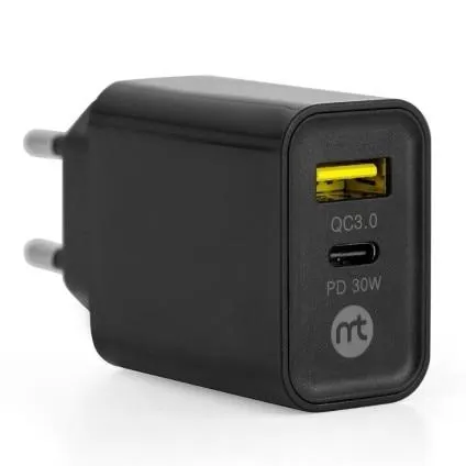 Carregador Universal Mistertech USB e USB-C 30W - Preto
