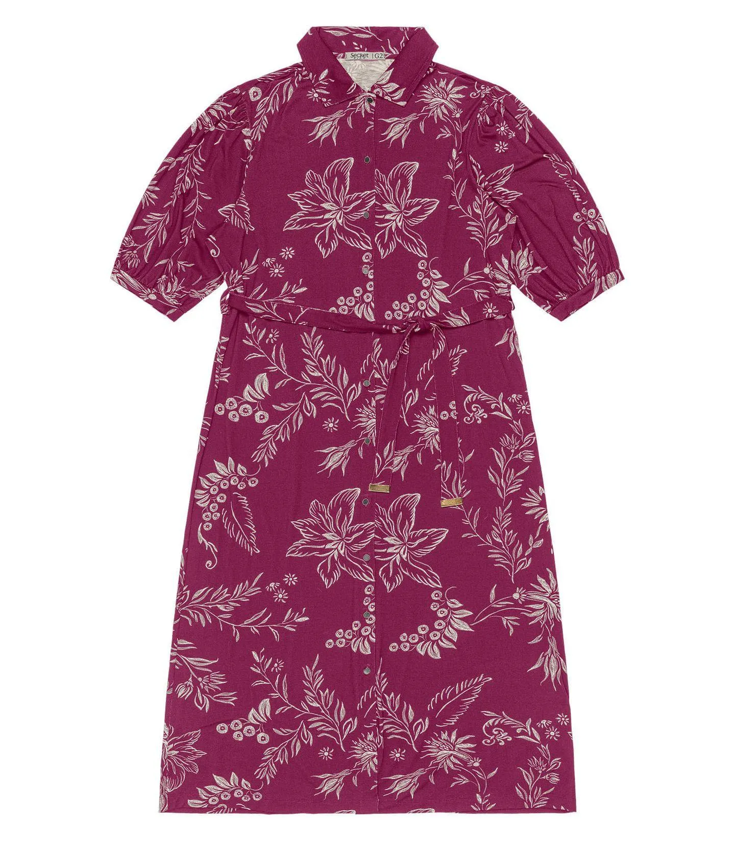 Vestido Midi Feminino Plus Size Secret Glam Vermelho