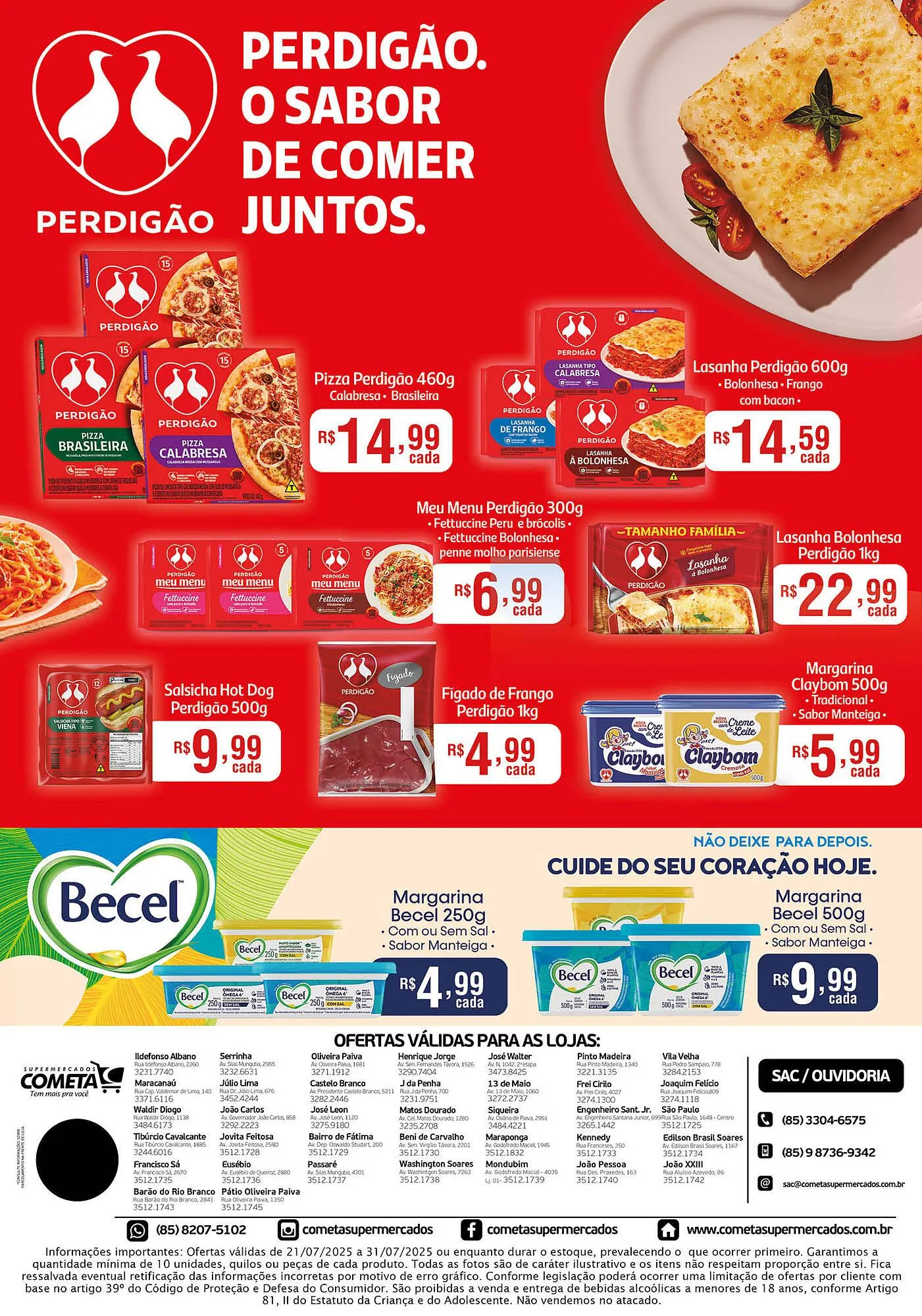 Encarte de Catálogo Cometa Supermercados 21 de julho até 31 de julho 2025 - Pagina 2