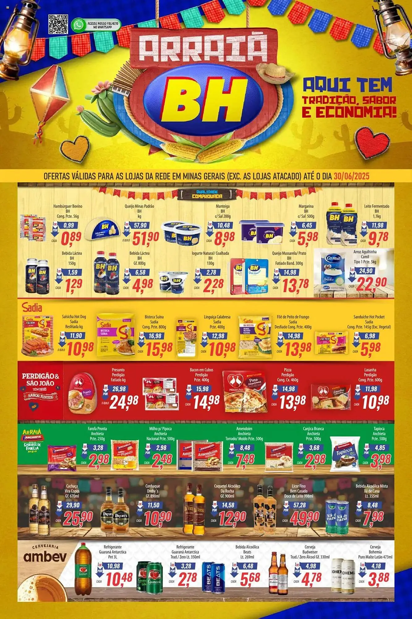 Encarte de Catálogo Supermercados BH 16 de junho até 1 de julho 2025 - Pagina 1
