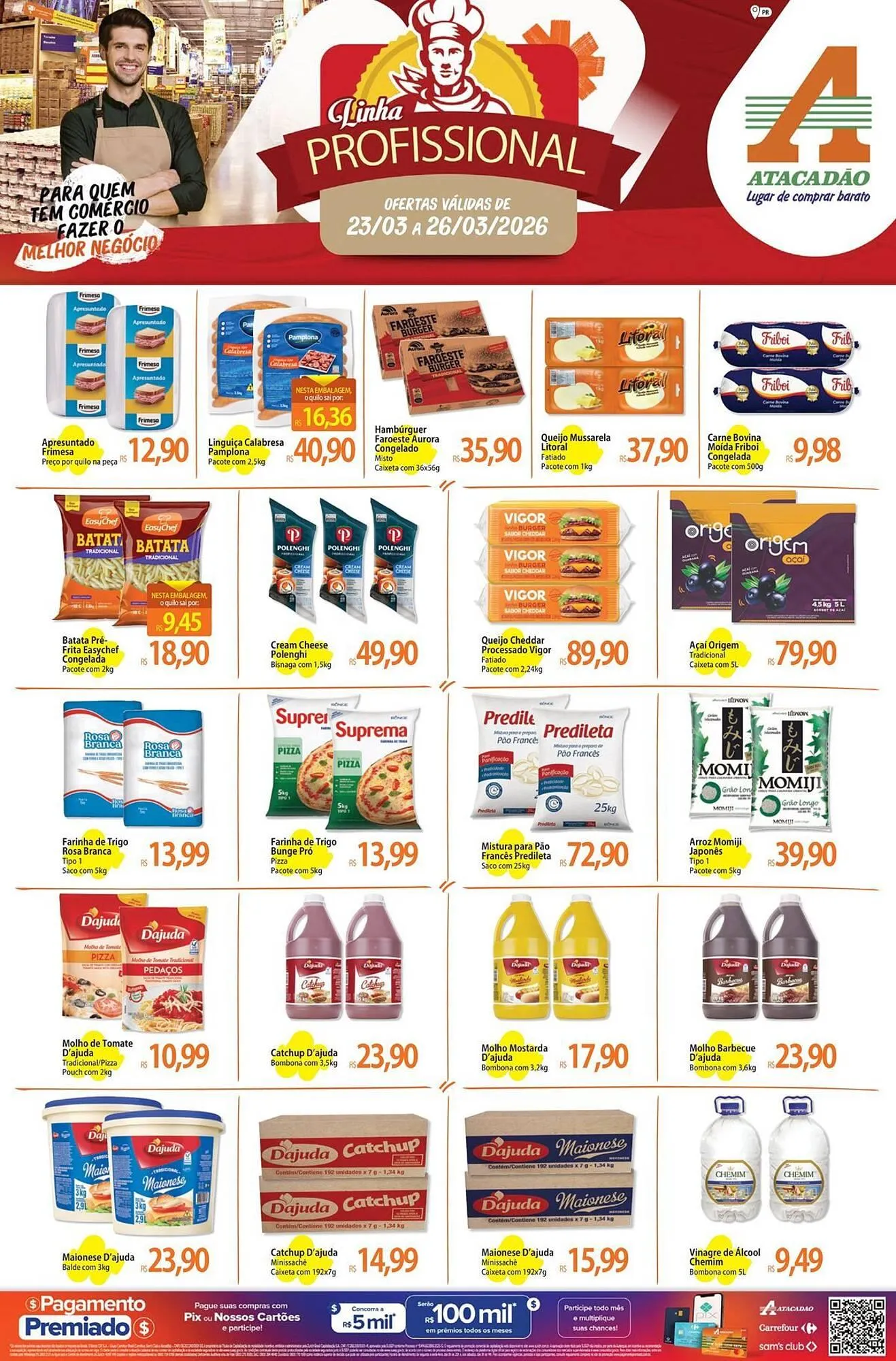 Encarte de Folheto Atacadão 23 de março até 26 de março 2026 - Pagina 1