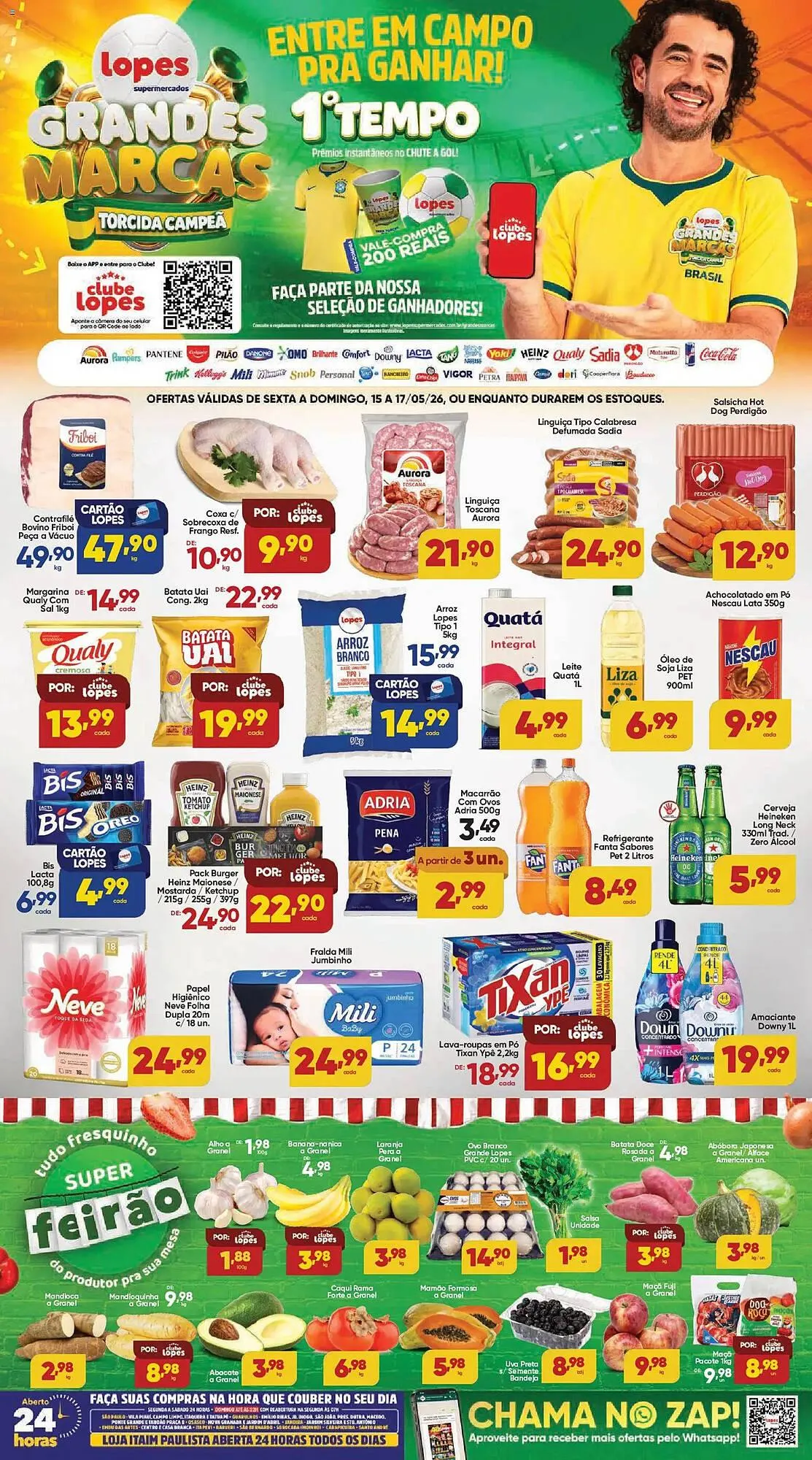 Encarte de Folheto Lopes Supermercados 15 de maio até 17 de maio 2026 - Pagina 1