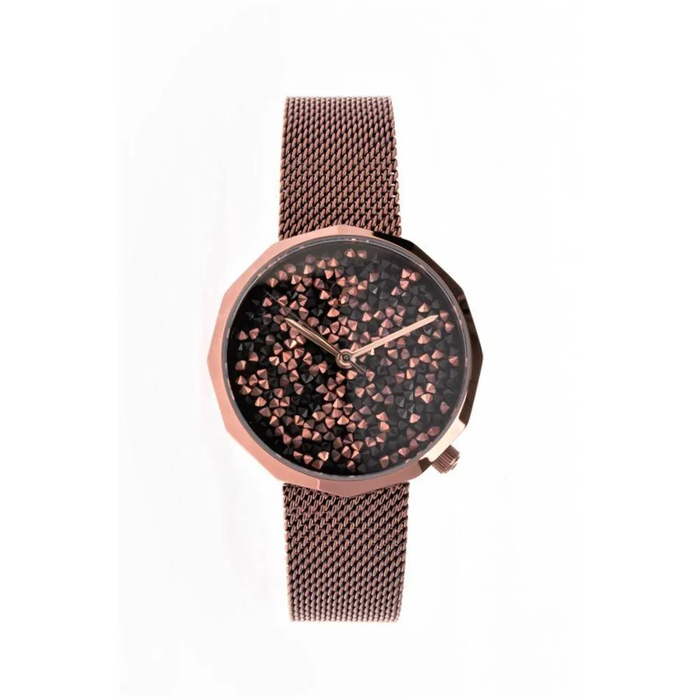 Relógio Analógico Feminino Chilli Beans Facetado Marrom - RE.MT.1414.0202 M