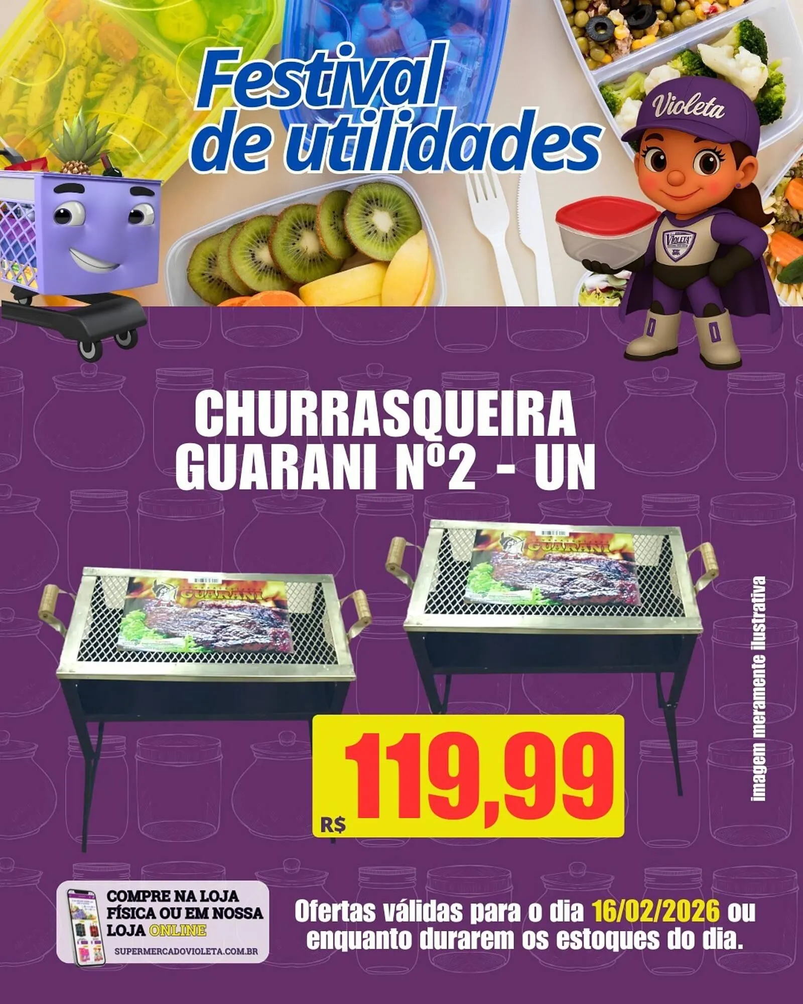 Encarte de Catálogo Violeta Supermercados 16 de fevereiro até 16 de fevereiro 2026 - Pagina 3
