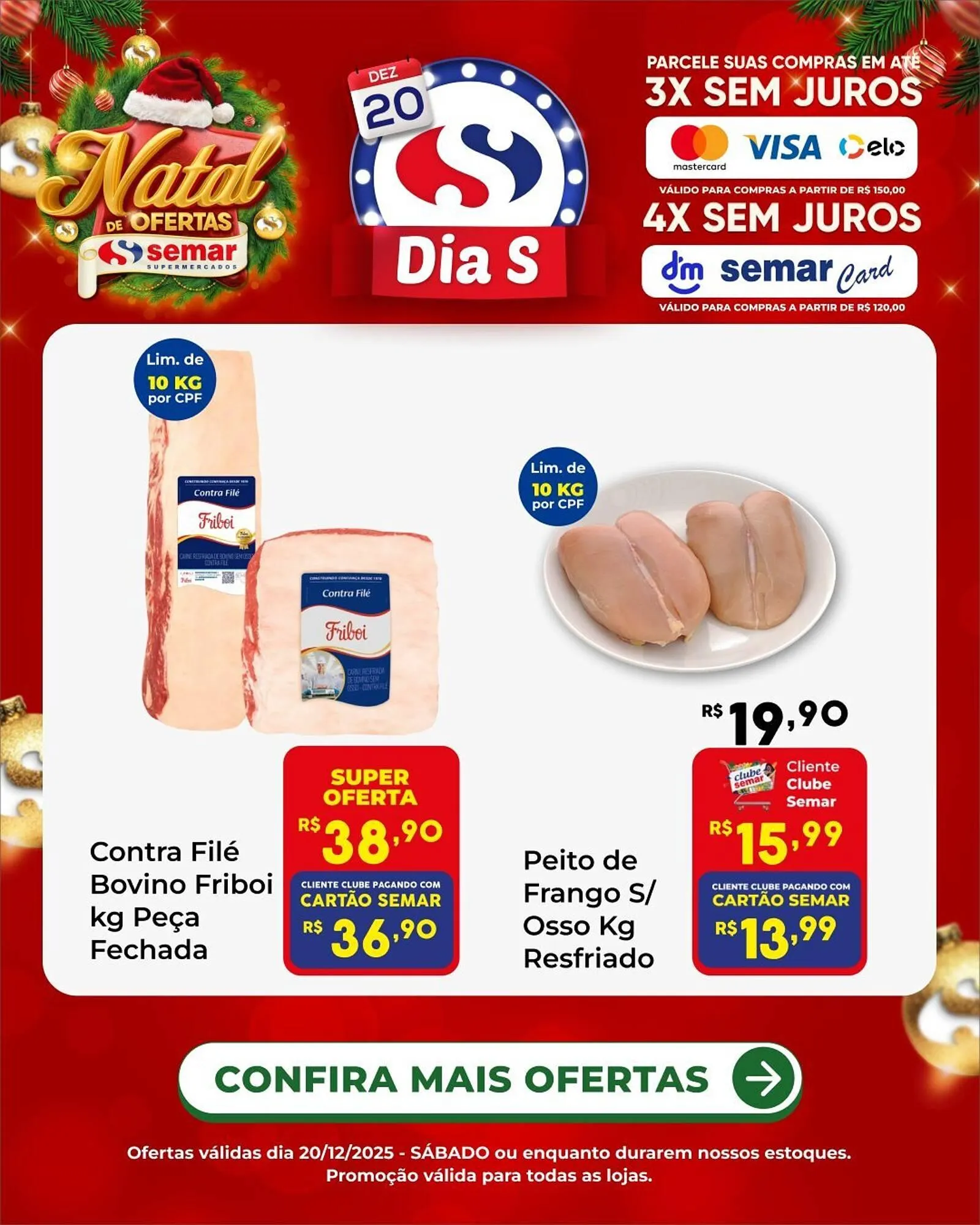 Encarte de Folheto Semar Supermercado 19 de dezembro até 20 de dezembro 2025 - Pagina 1