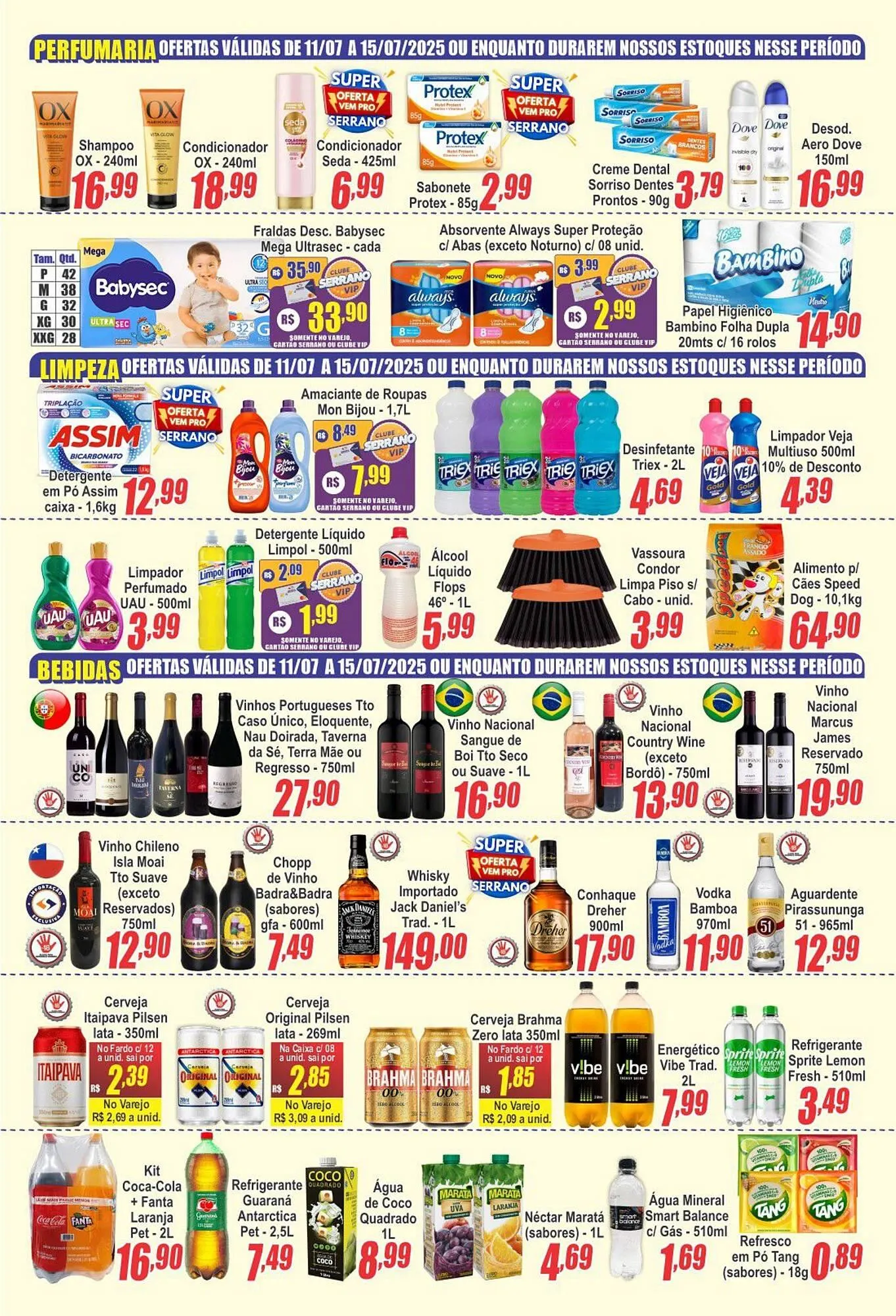 Encarte de Catálogo Serrano Supermercado 9 de julho até 15 de julho 2025 - Pagina 6