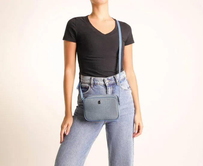 Bolsa Tiracolo Azul Pequena Cápsula Azul