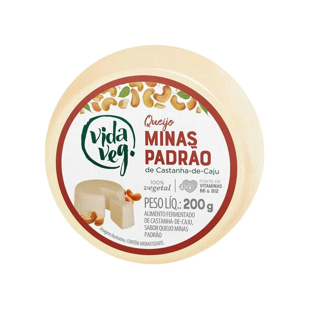 Queijo Minas Padrão Vegano Com Castanha De Caju Vida Veg 200 G | Oba Hortifruti