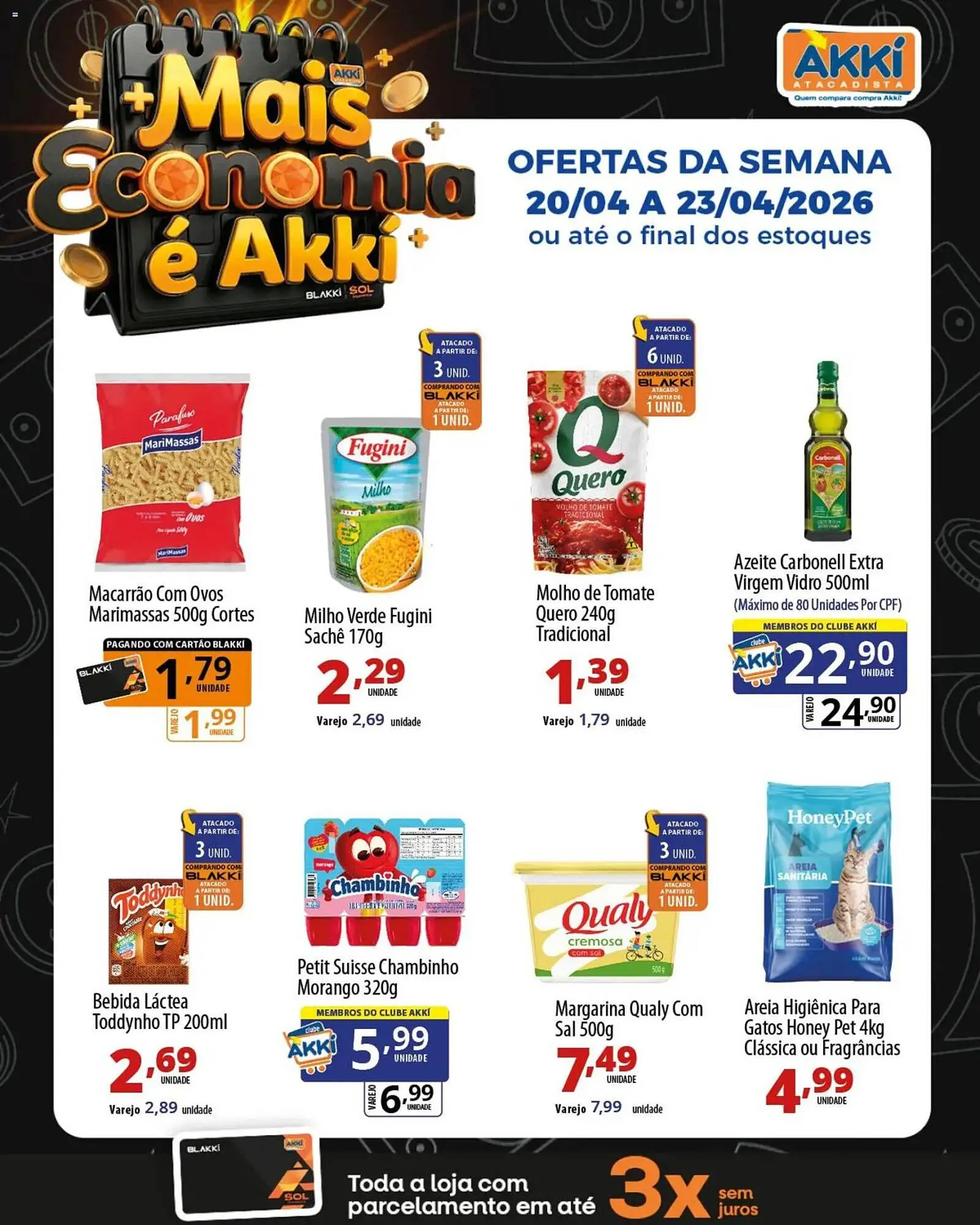 Encarte de Folheto Akki Atacadista 20 de abril até 23 de abril 2026 - Pagina 3