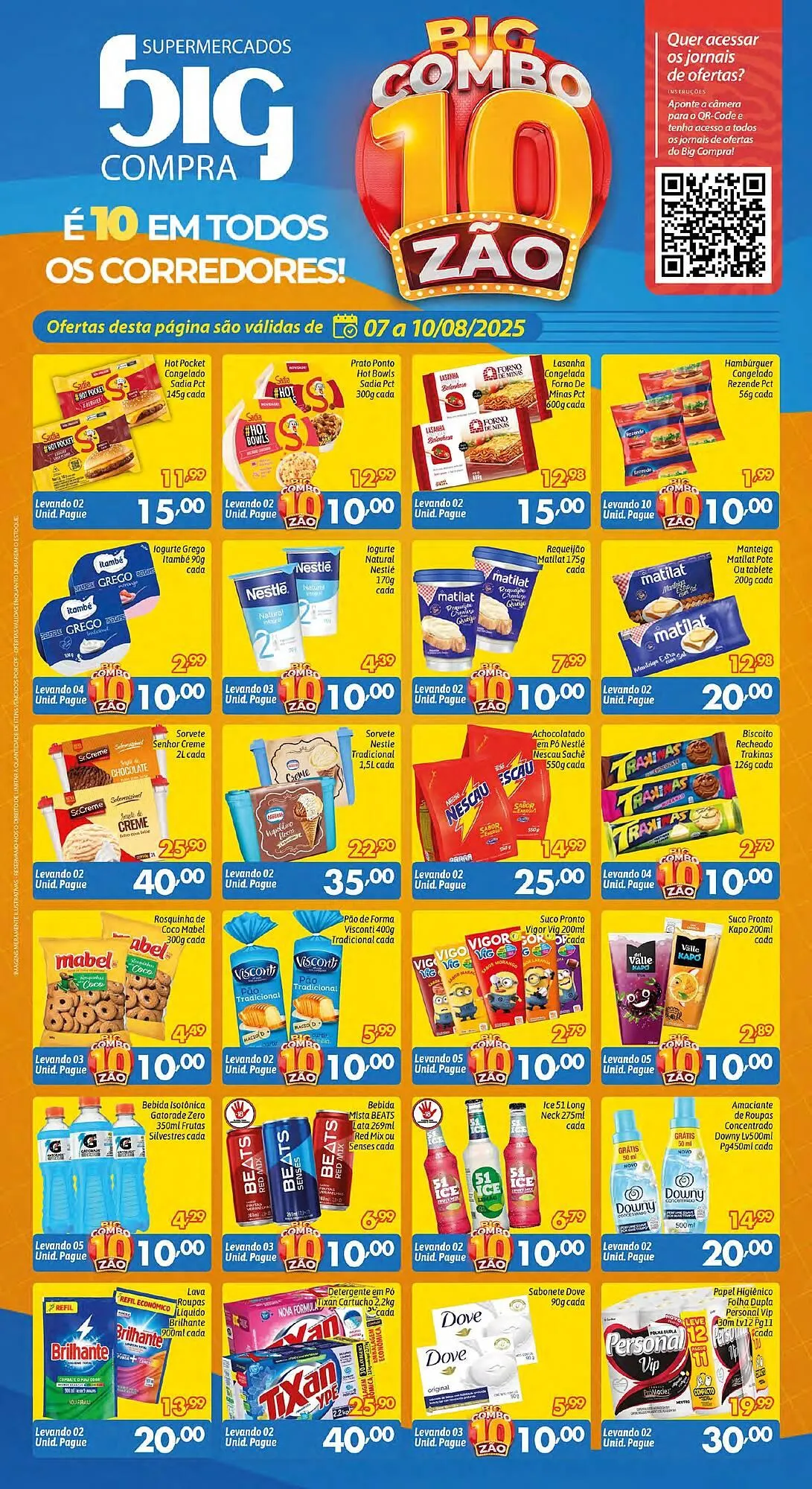 Encarte de Catálogo Supermercados Big Compra 7 de agosto até 10 de agosto 2025 - Pagina 1