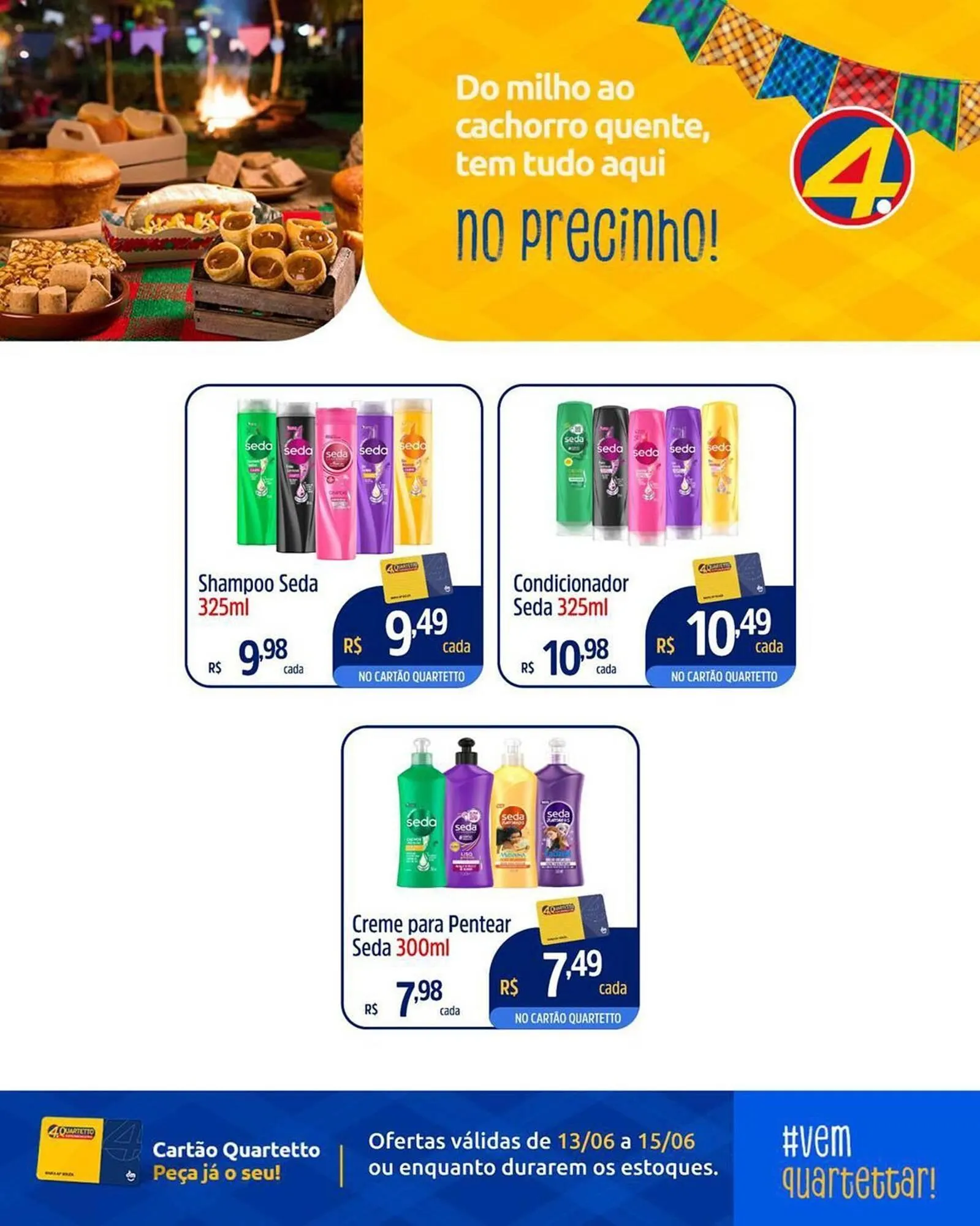 Encarte de Catálogo Quartetto Supermercados 13 de junho até 15 de junho 2025 - Pagina 1